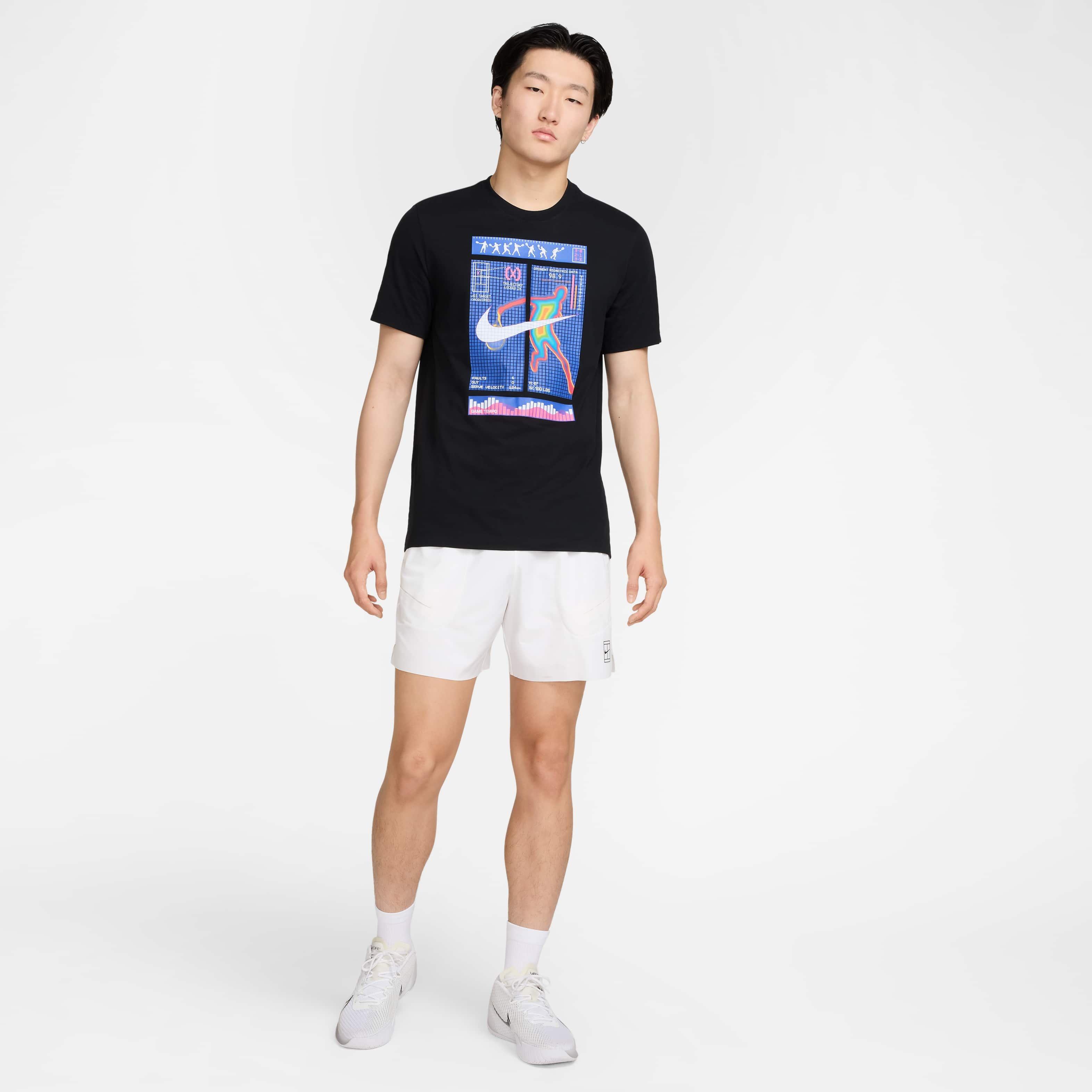 NikeCourt Men's Dri-FIT OC Tennis T-Shirt - BLACK Thumbnail View 5