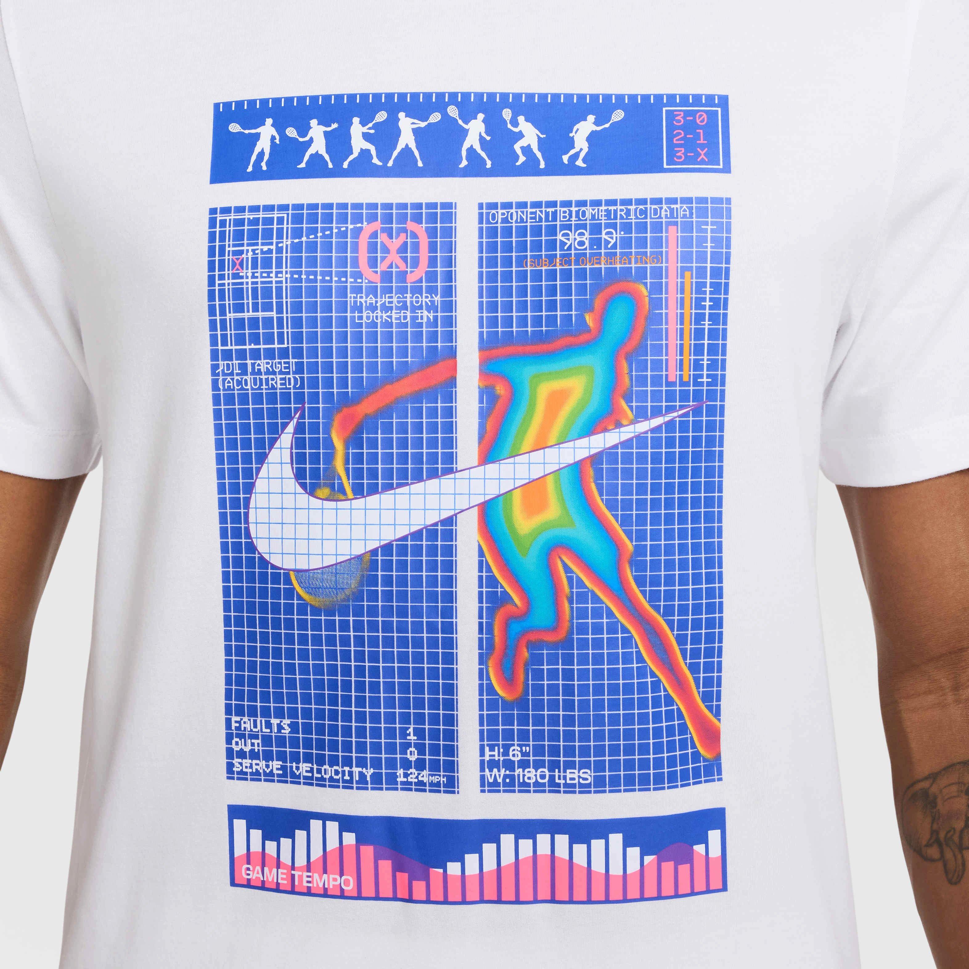 NikeCourt Men's Dri-FIT OC Tennis T-Shirt - WHITE Thumbnail View 4