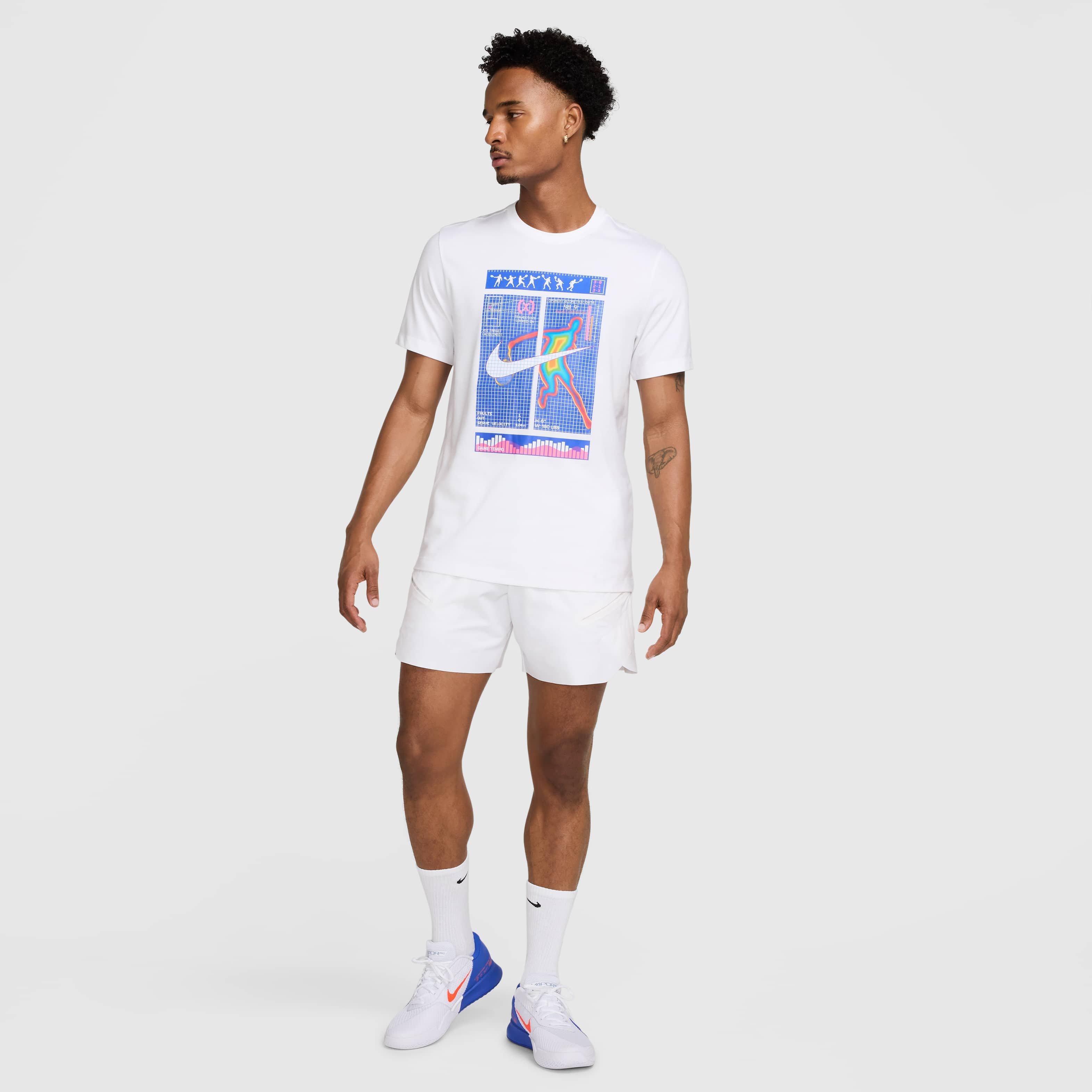 NikeCourt Men's Dri-FIT OC Tennis T-Shirt - WHITE Thumbnail View 5