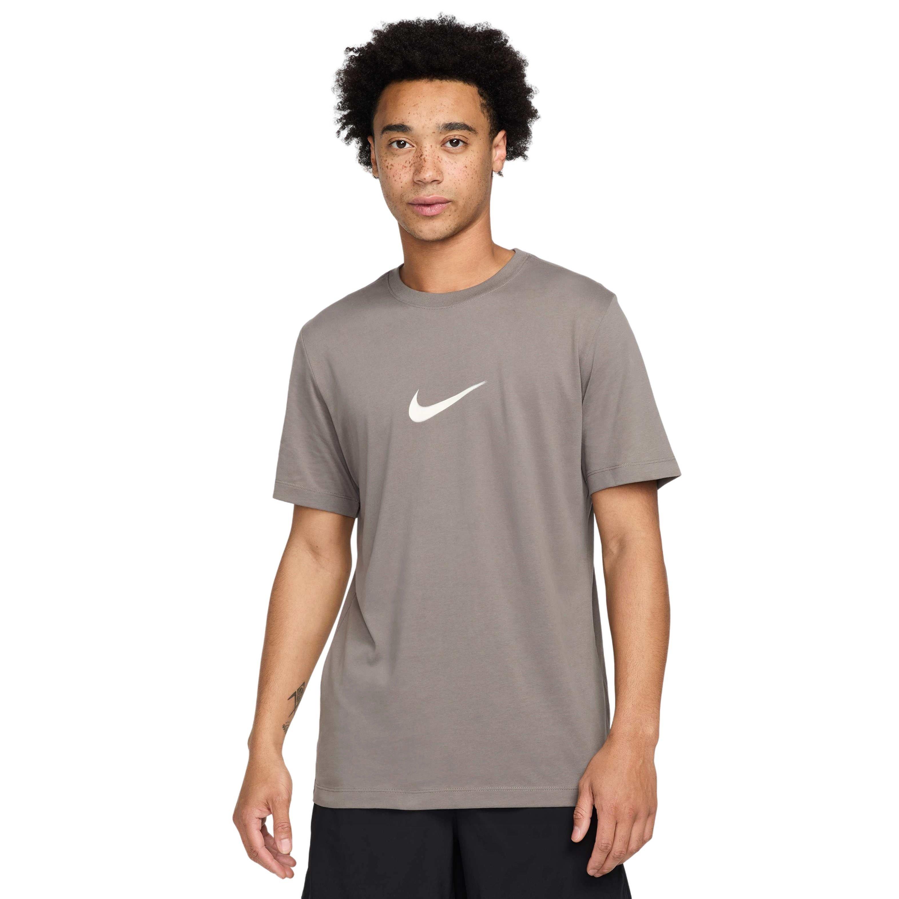Nike Men's Dri-FIT Fitness Verbiage T-Shirt - GREY Thumbnail View 1