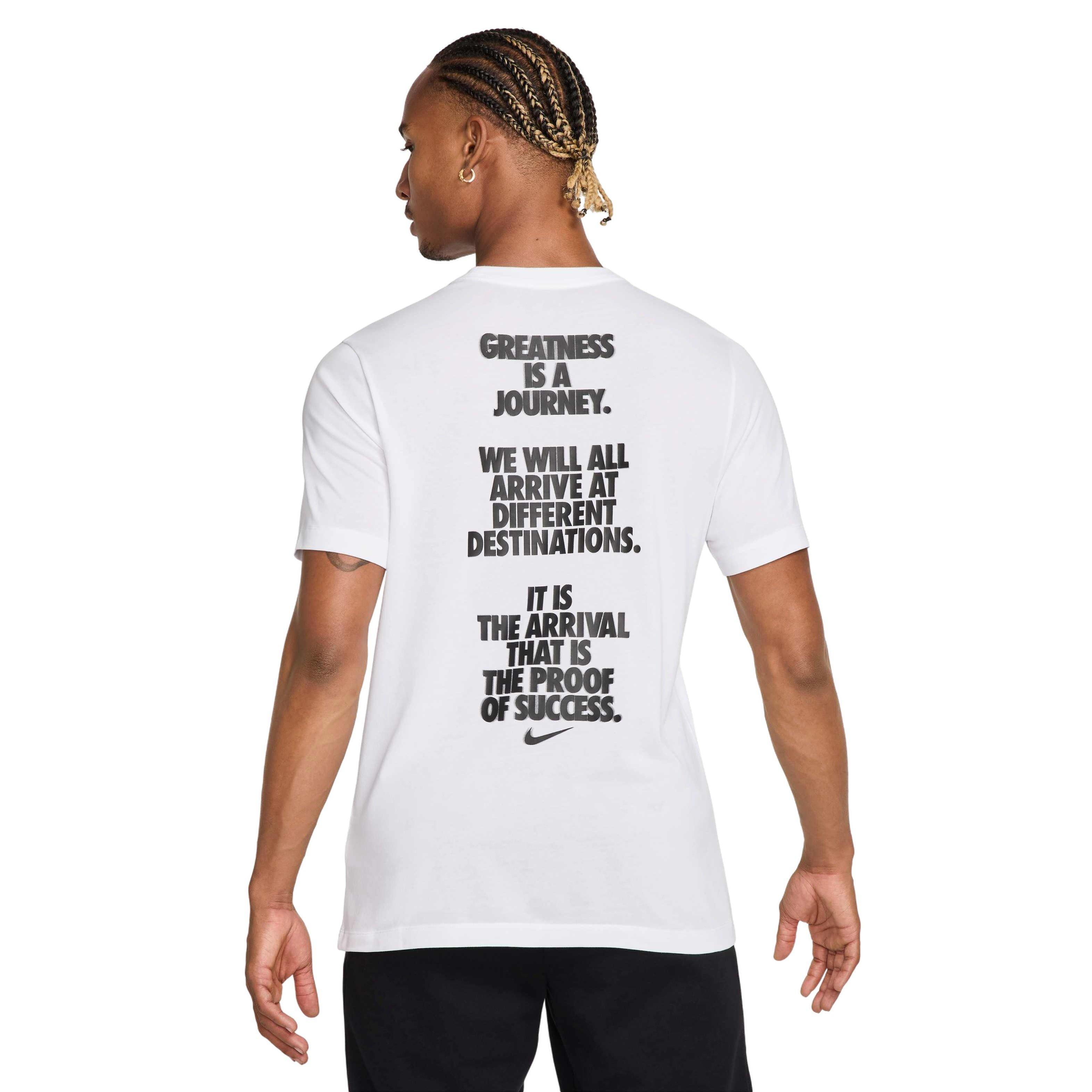 Nike Men's Dri-FIT Fitness Verbiage T-Shirt - WHITE Thumbnail View 2