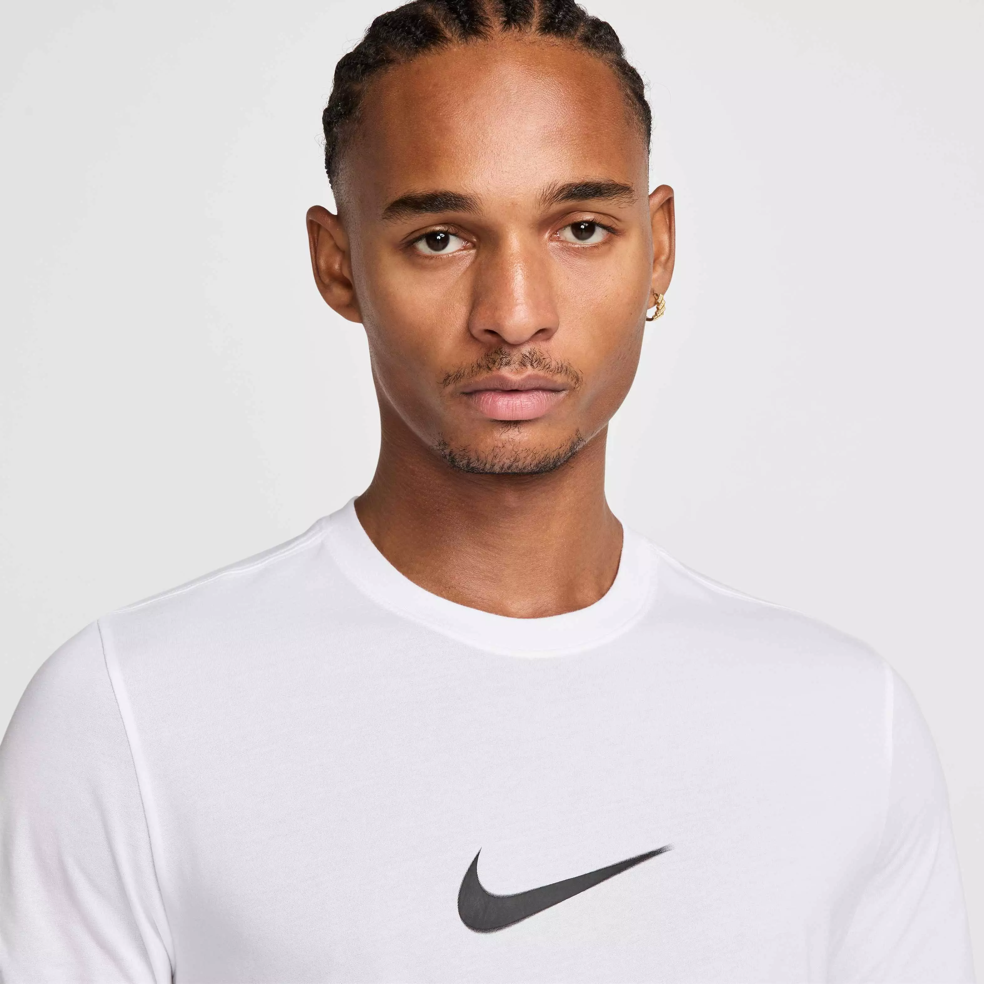 Nike Men's Dri-FIT Fitness Verbiage T-Shirt - WHITE