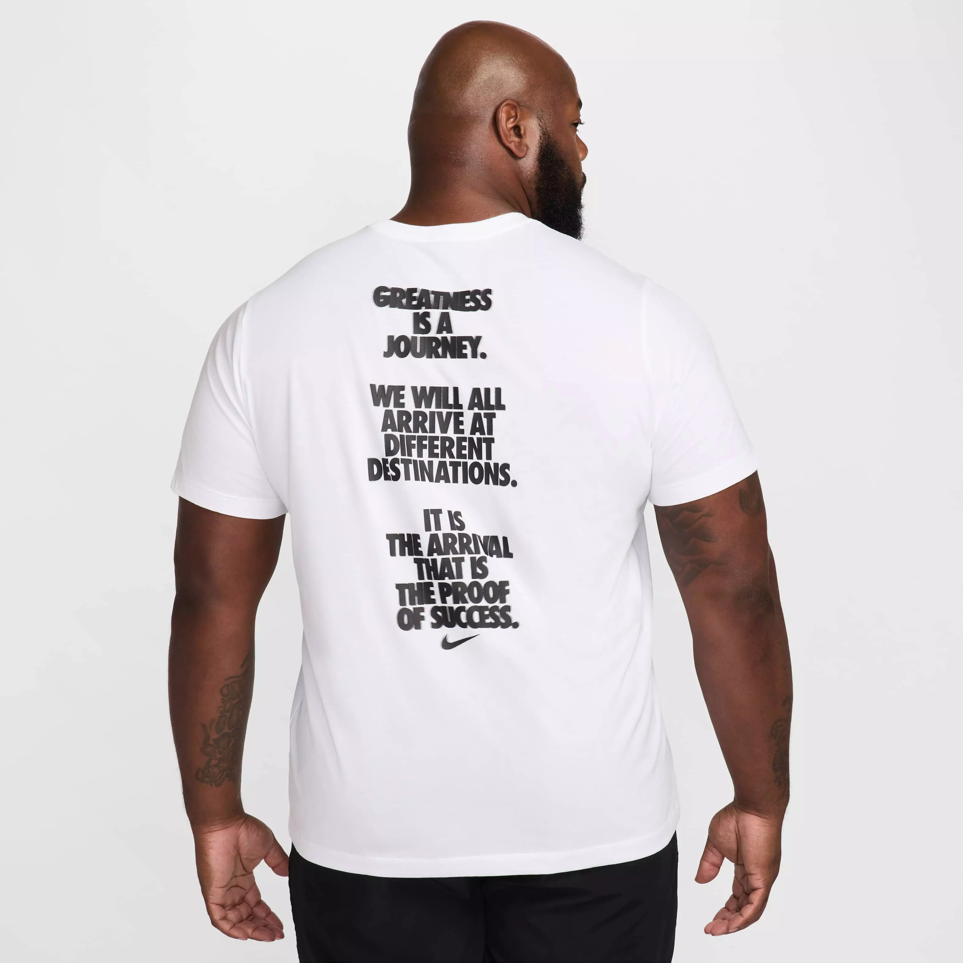 Nike Men's Dri-FIT Fitness Verbiage T-Shirt - WHITE