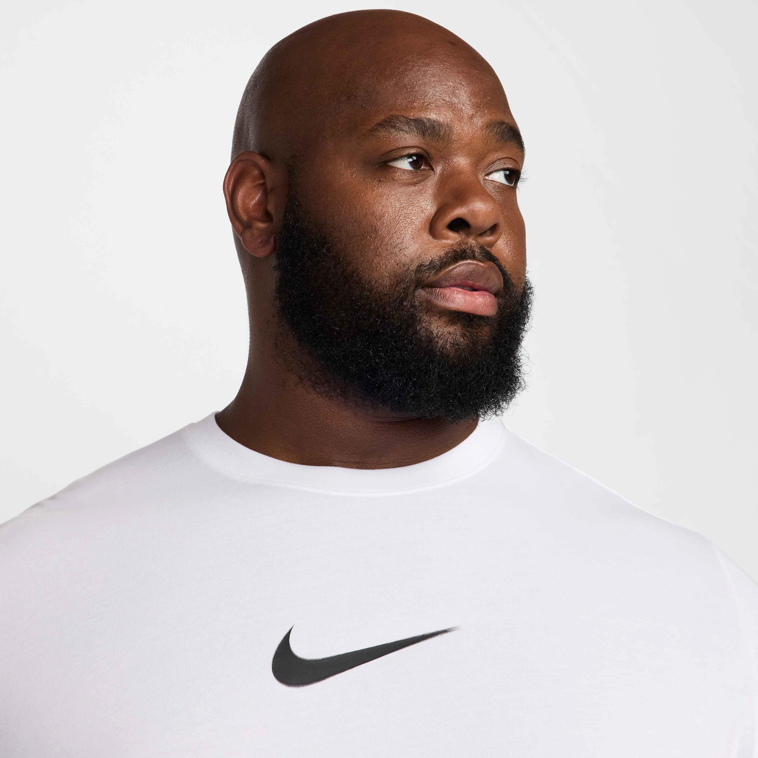 Nike Men's Dri-FIT Fitness Verbiage T-Shirt - WHITE Thumbnail View 8