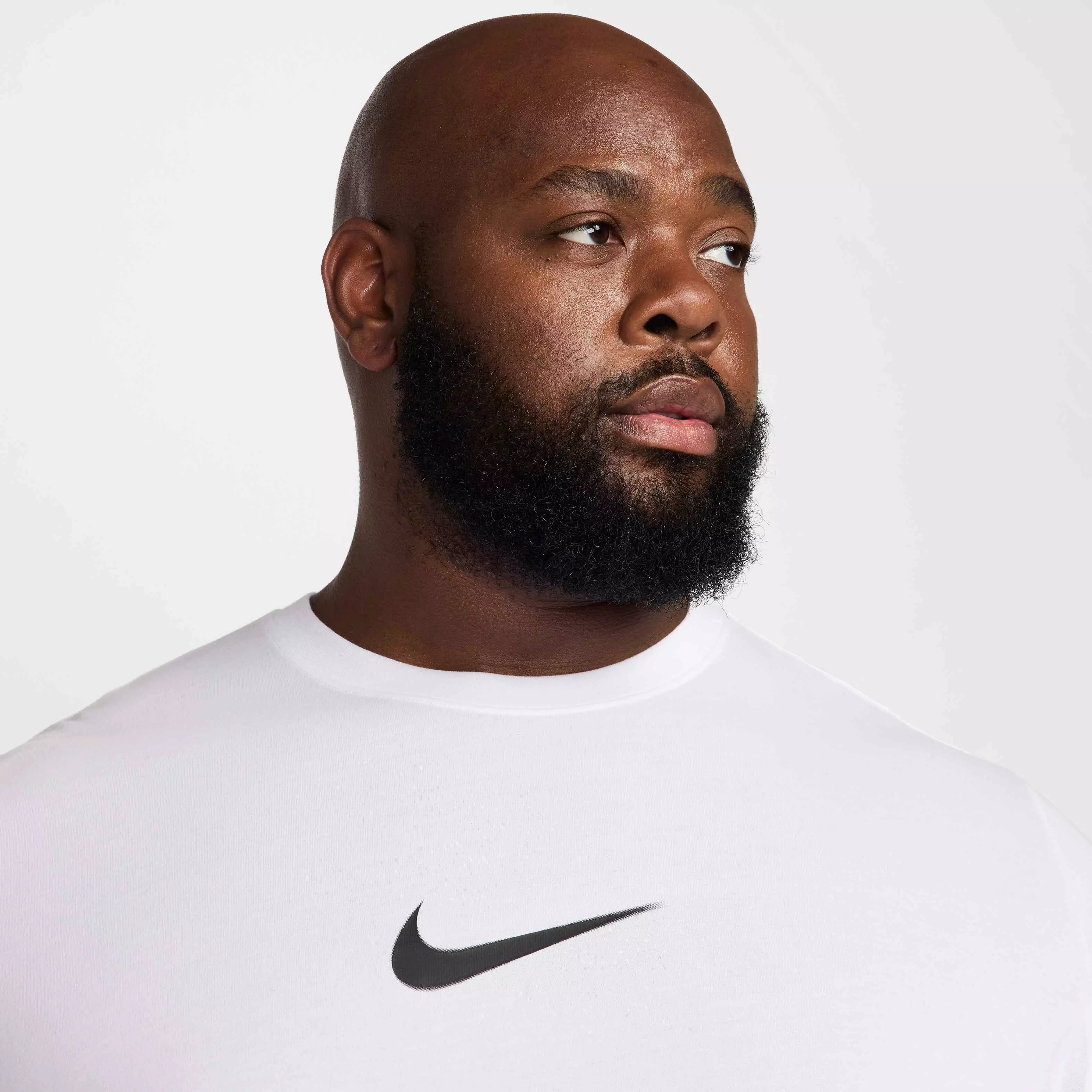 Nike Men's Dri-FIT Fitness Verbiage T-Shirt - WHITE