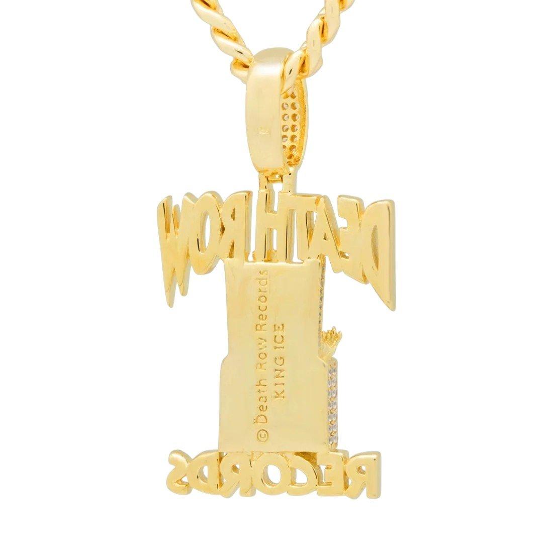 King Ice x Death Row Records - Iced Logo Necklace - GOLD