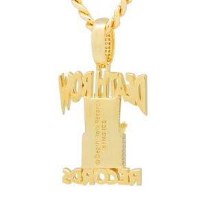 King Ice x Death Row Records - Iced Logo Necklace - GOLD