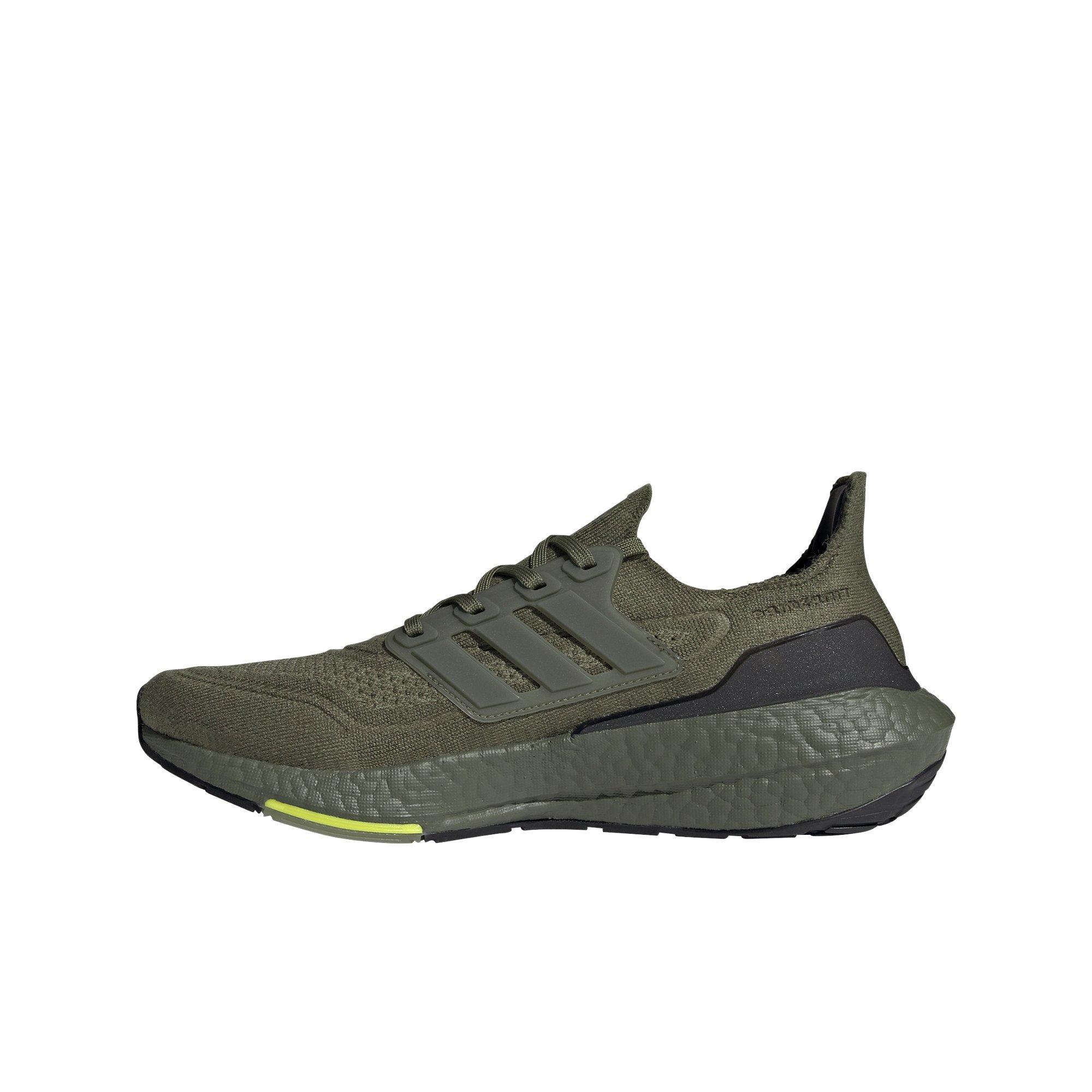 adidas Ultraboost 21 "Focus Olive/Focus Olive/Acid Yellow" Men's Running Shoe - OLIVE Thumbnail View 2
