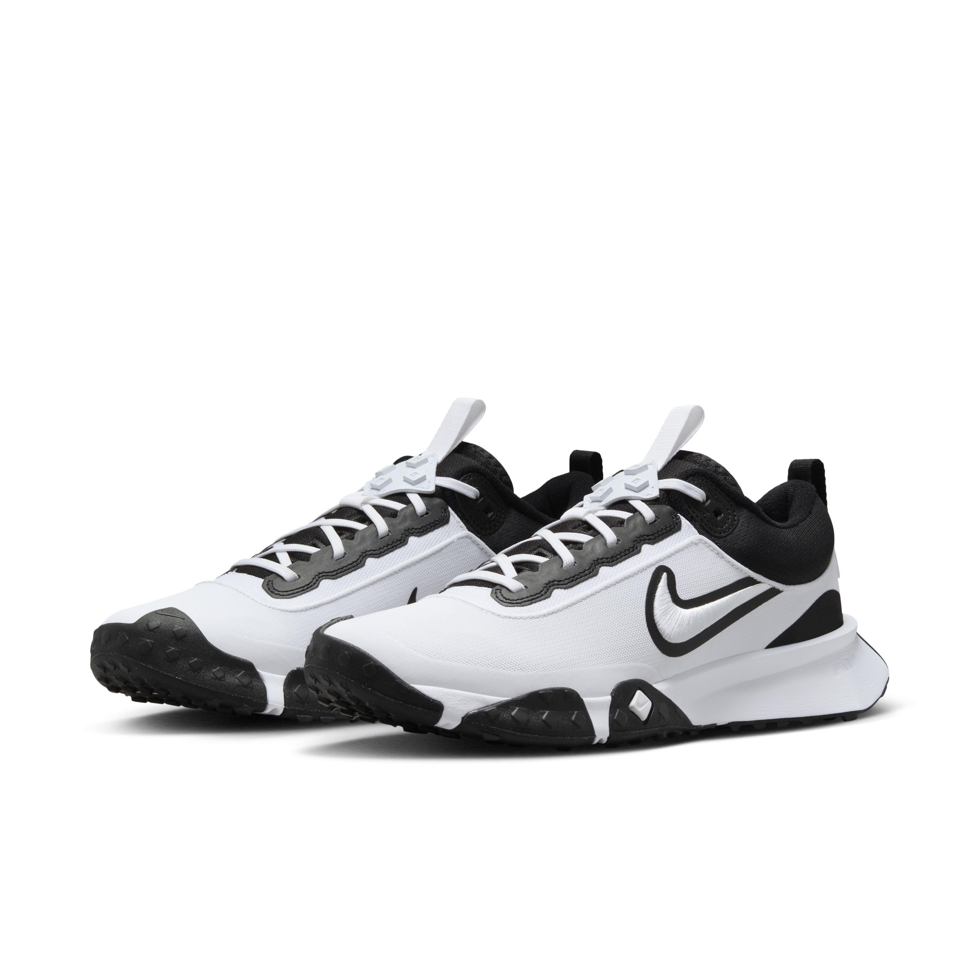 Nike Air Diamond Varsity Turf "White/Black" Men's Baseball Shoe - WHITE/BLACK Thumbnail View 3