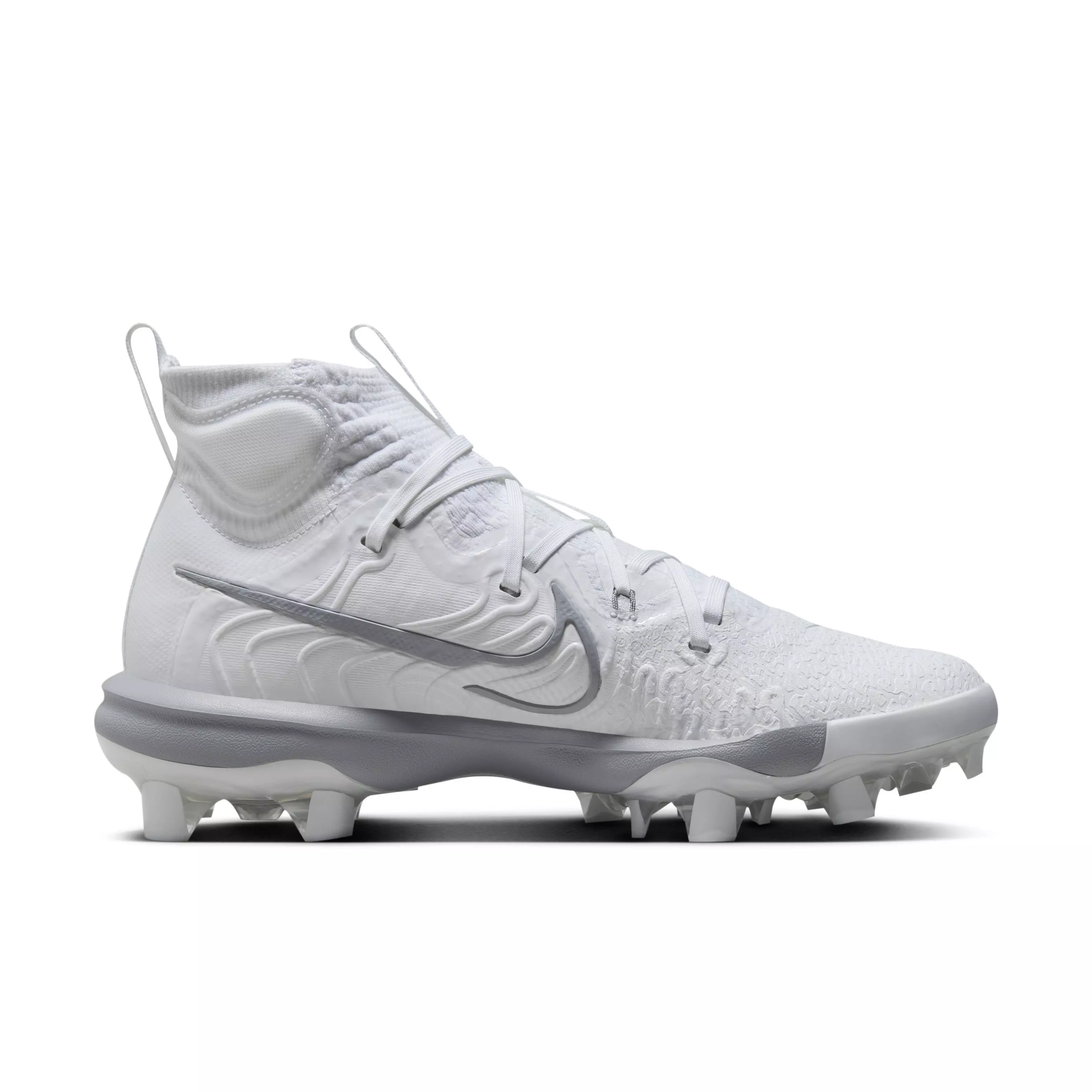 Nike Alpha Huarache NXT MCS "White/Wolf Grey/Pure Platinum" Men's Baseball Cleat - WHITE/GREY/PLATINUM