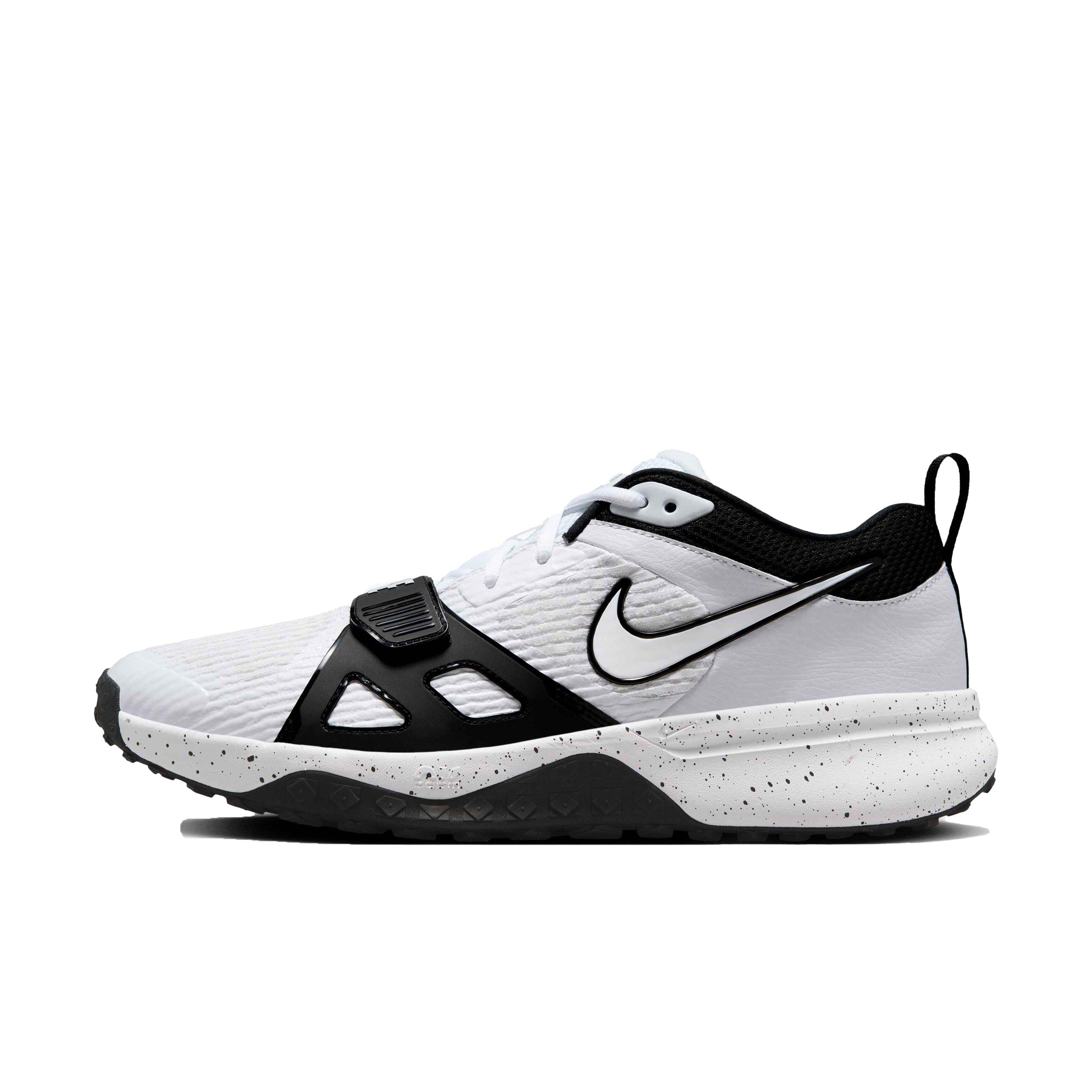 Nike Air Zoom Diamond Elite Turf "White/Black" Men's Baseball Shoe - WHITE/BLACK Thumbnail View 2