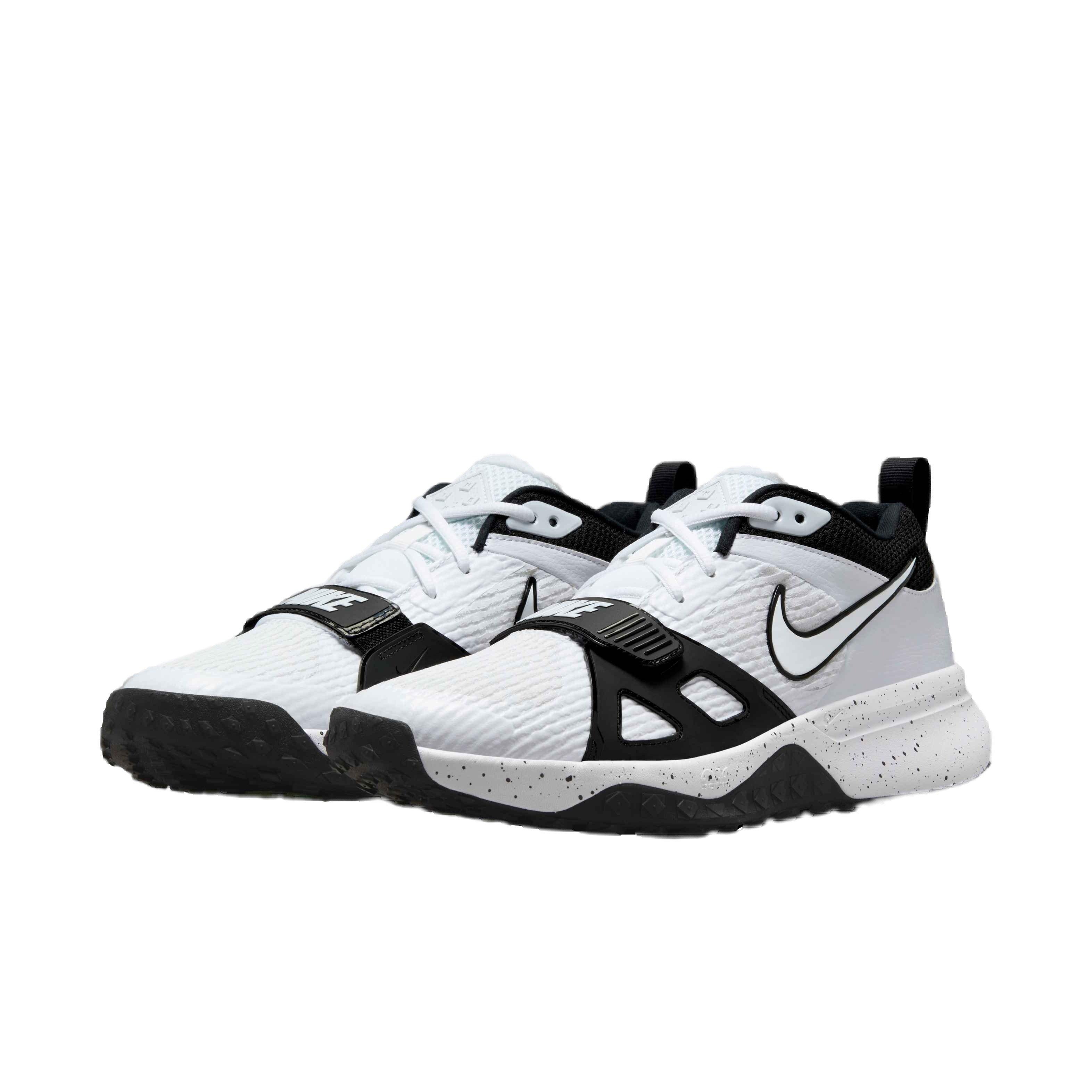 Nike Air Zoom Diamond Elite Turf "White/Black" Men's Baseball Shoe - WHITE/BLACK Thumbnail View 4