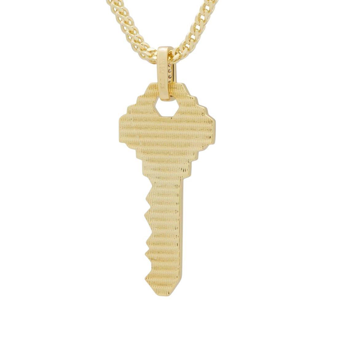 King Ice Key To Love Necklace Set - GOLD