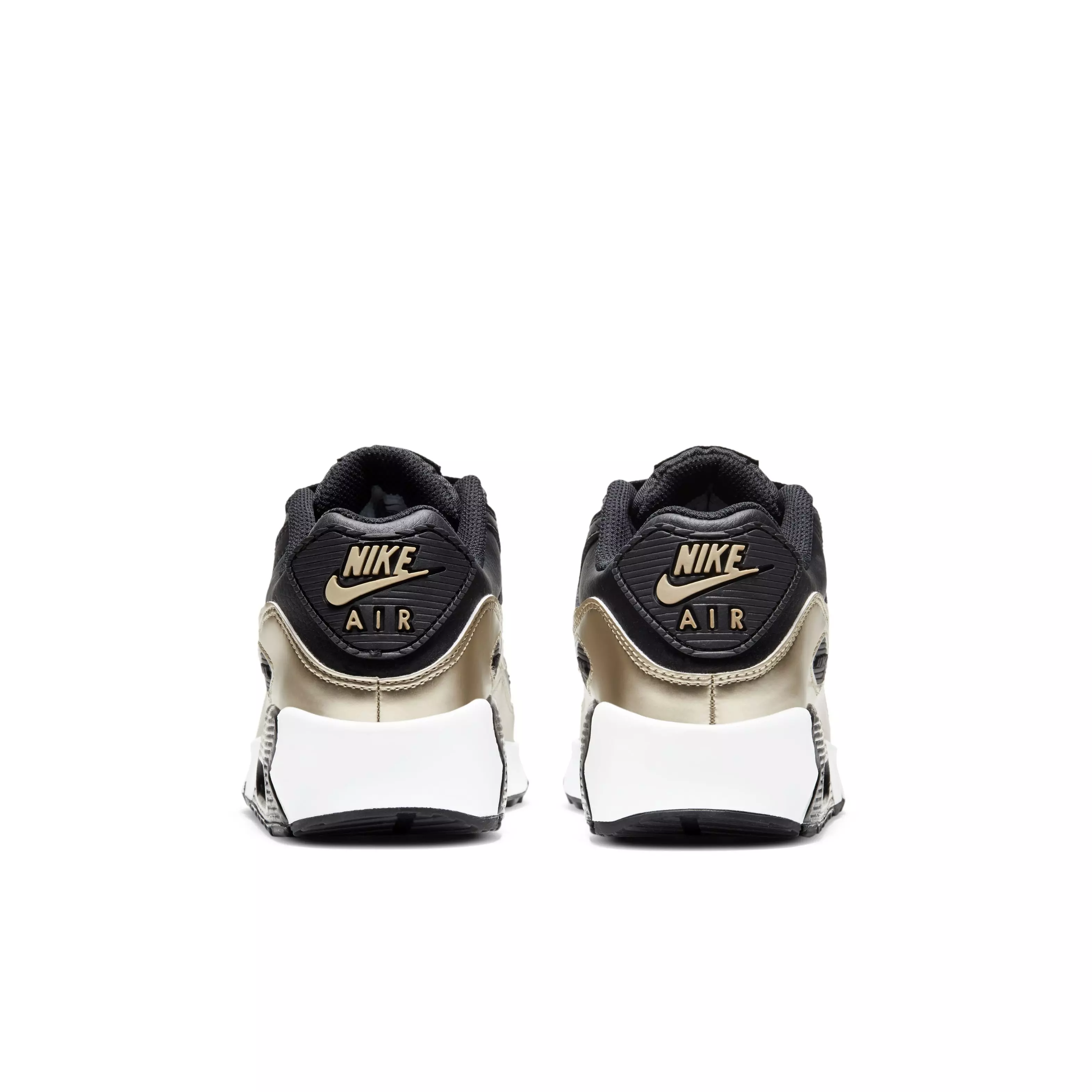 Nike Air Max 90 LTR "Black/Metallic Gold/White" Grade School Boys' Shoe - BLACK/GOLD/WHITE