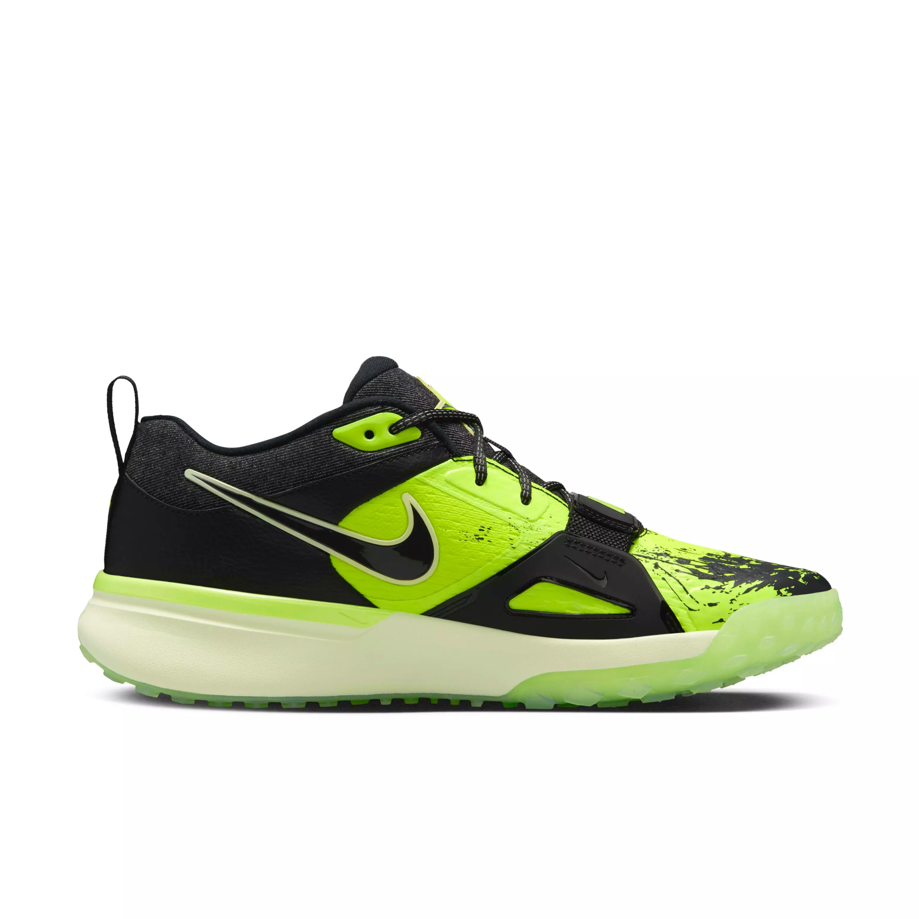 Nike Air Zoom Diamond Elite Turf "Black/Life Lime/Volt" Men's Baseball Shoe - BLACK/LIME/VOLT