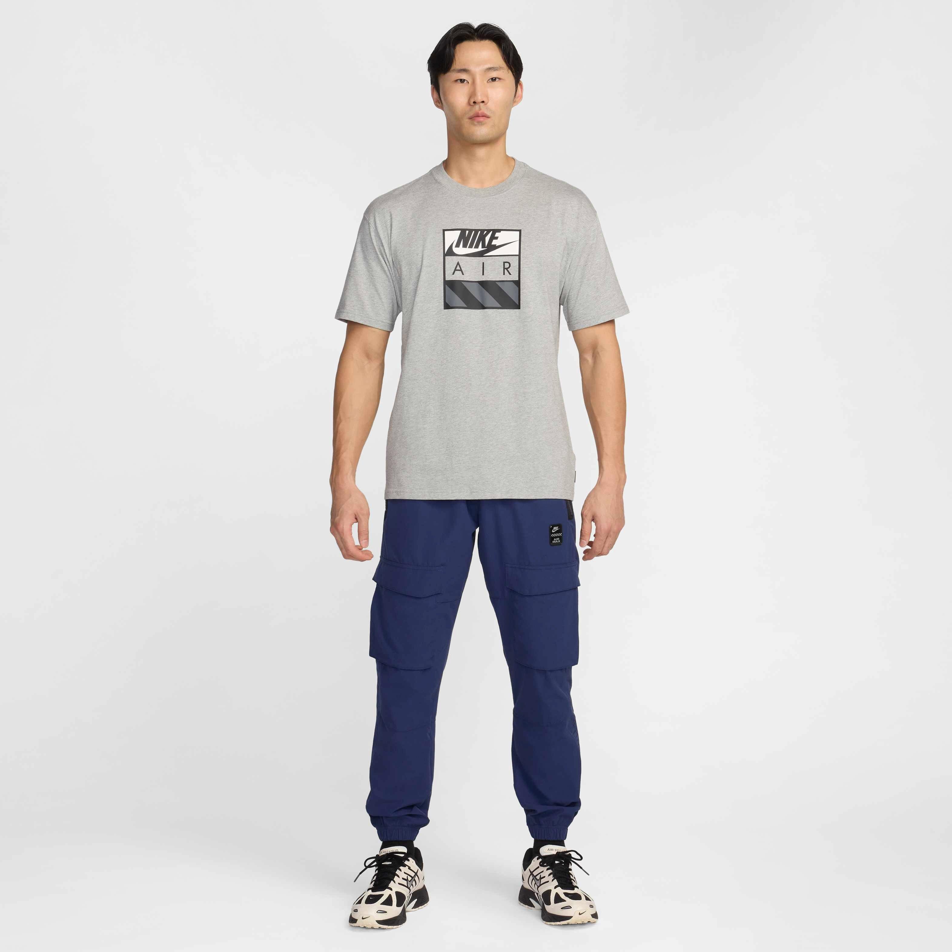 Nike Air Men's Sportswear Max90 T-Shirt - GREY Thumbnail View 7