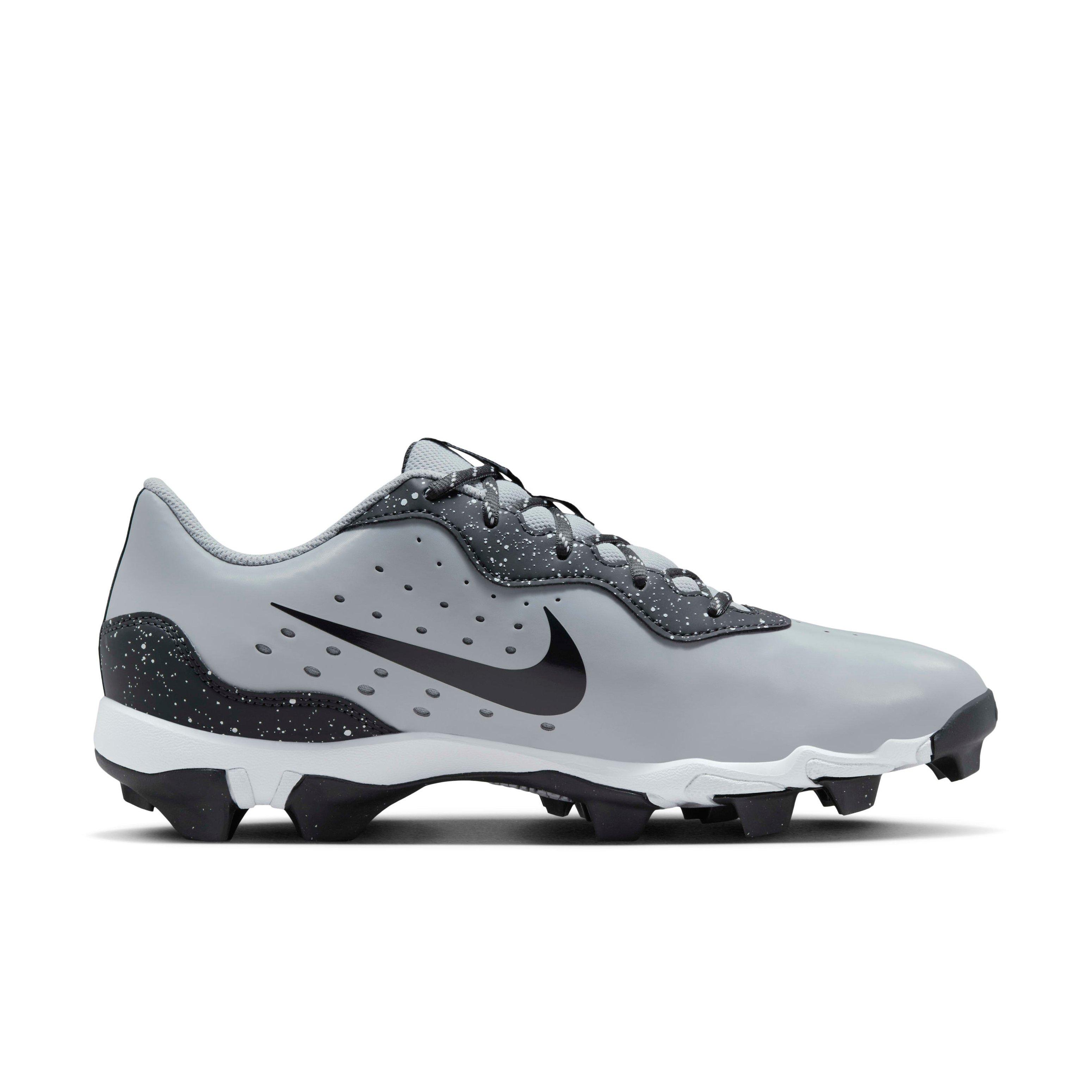 Nike Alpha Huarache 4 Keystone "Wolf Grey/White/Dark Smoke Grey" Men's Baseball Cleat - GREY/WHITE/DK GREY Thumbnail View 1