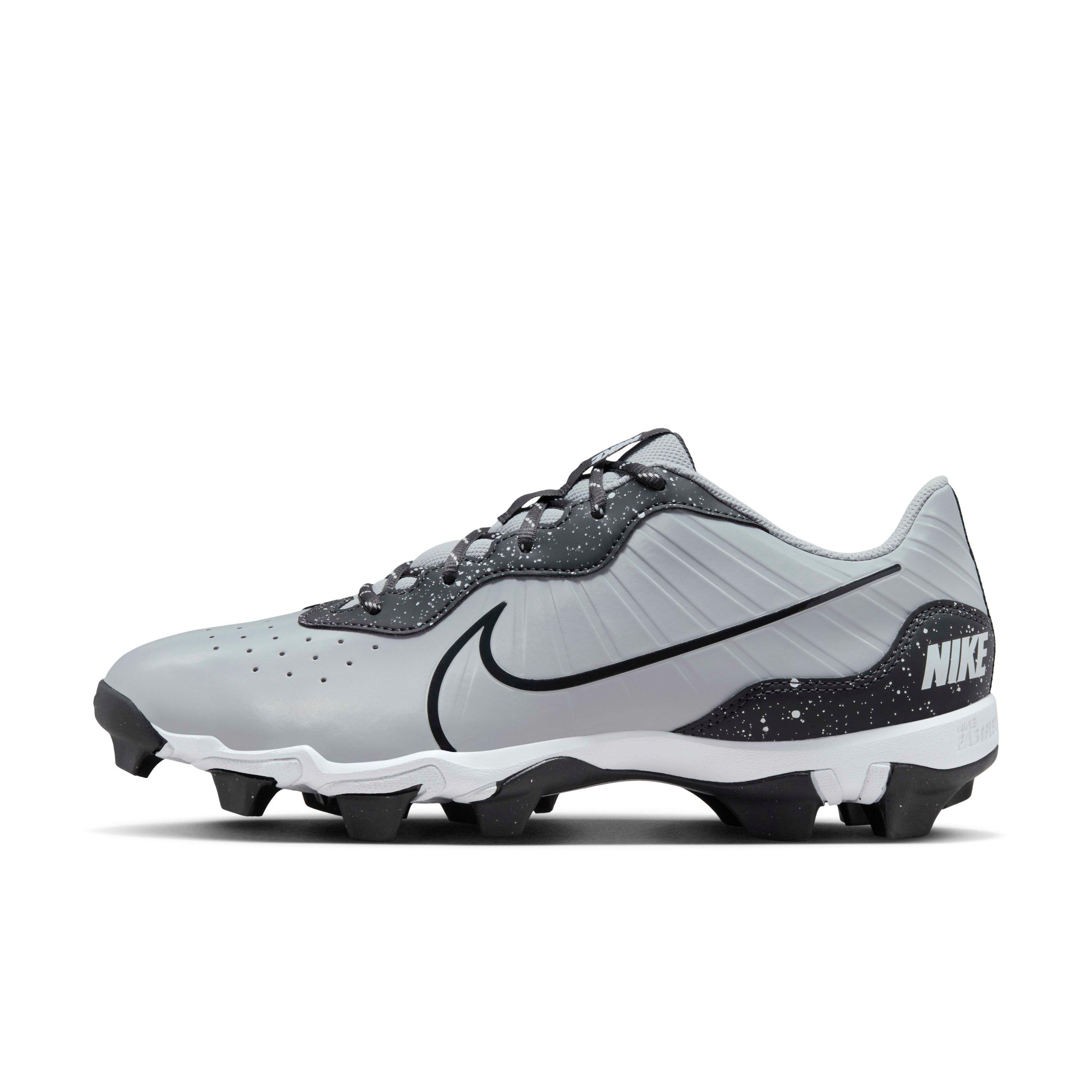 Nike Alpha Huarache 4 Keystone "Wolf Grey/White/Dark Smoke Grey" Men's Baseball Cleat - GREY/WHITE/DK GREY Thumbnail View 2