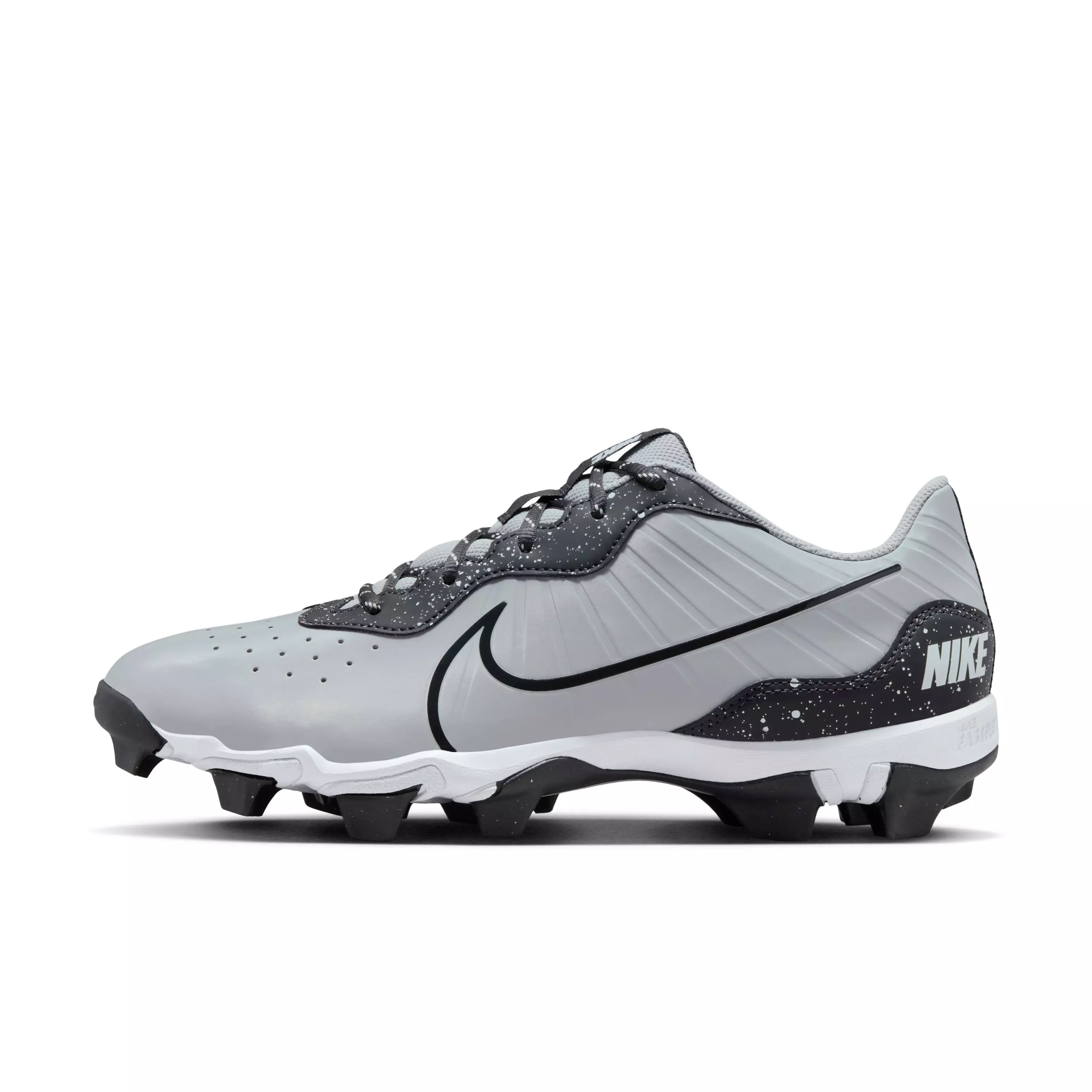Nike Alpha Huarache 4 Keystone "Wolf Grey/White/Dark Smoke Grey" Men's Baseball Cleat - GREY/WHITE/DK GREY