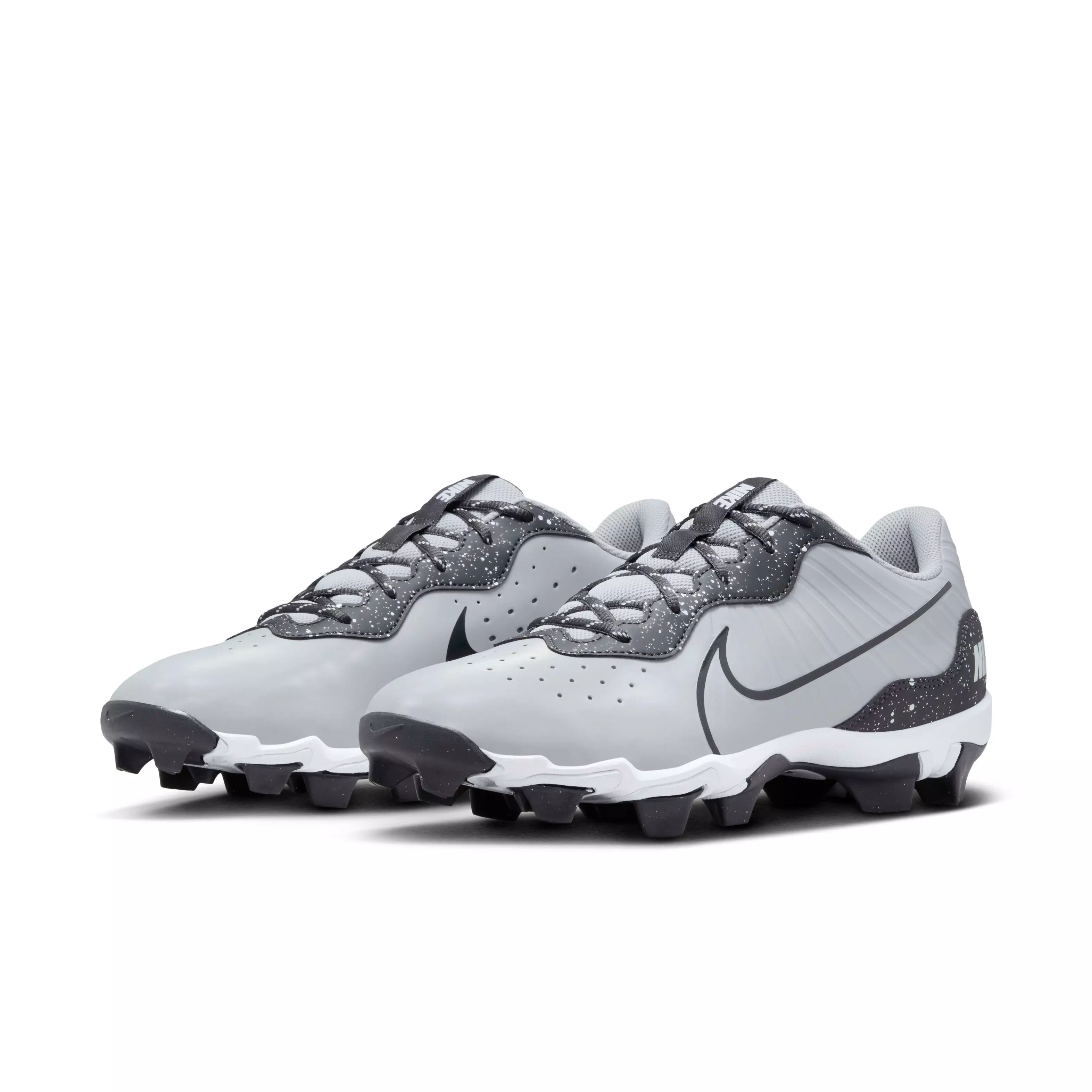 Nike Alpha Huarache 4 Keystone "Wolf Grey/White/Dark Smoke Grey" Men's Baseball Cleat - GREY/WHITE/DK GREY