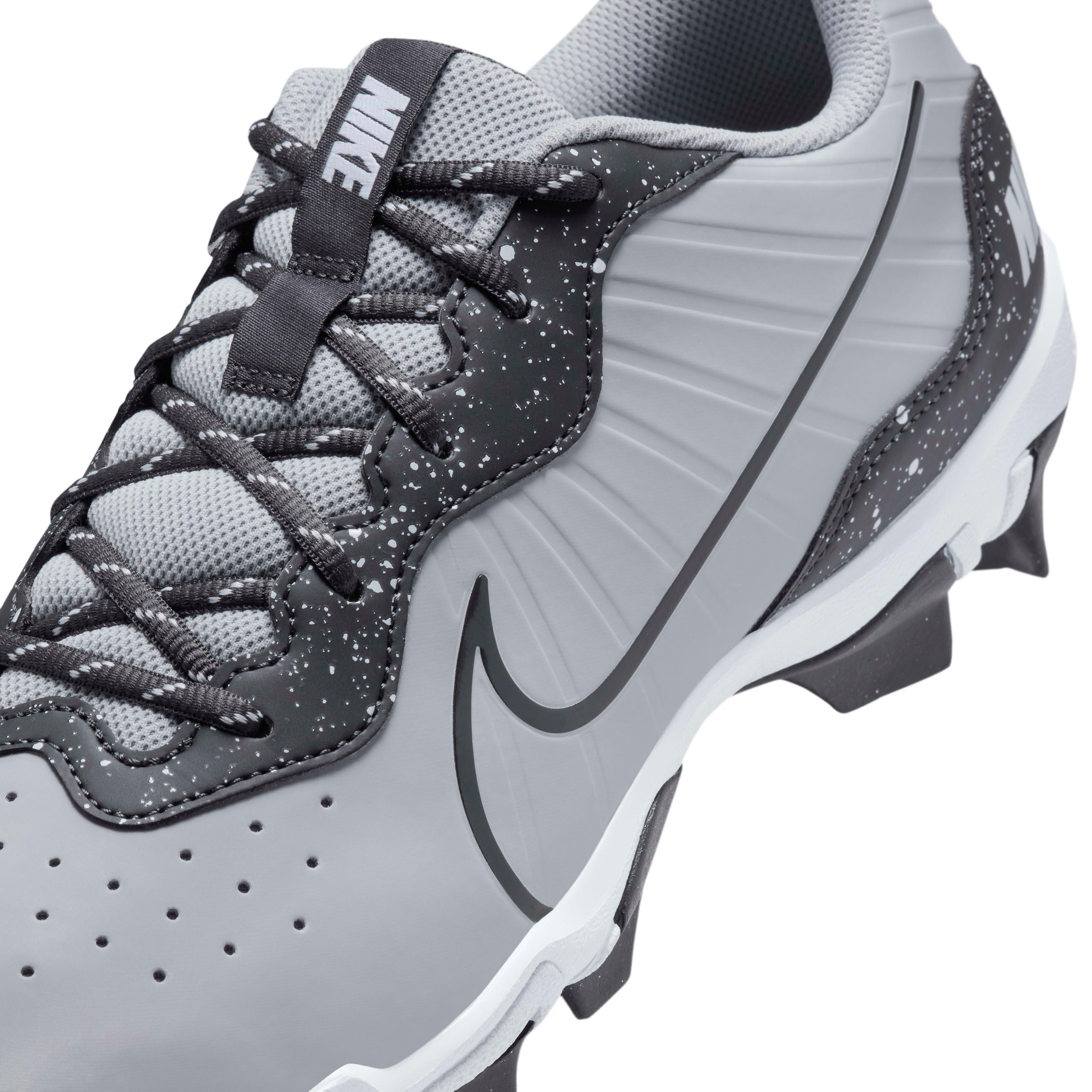 Nike Alpha Huarache 4 Keystone "Wolf Grey/White/Dark Smoke Grey" Men's Baseball Cleat - GREY/WHITE/DK GREY Thumbnail View 8