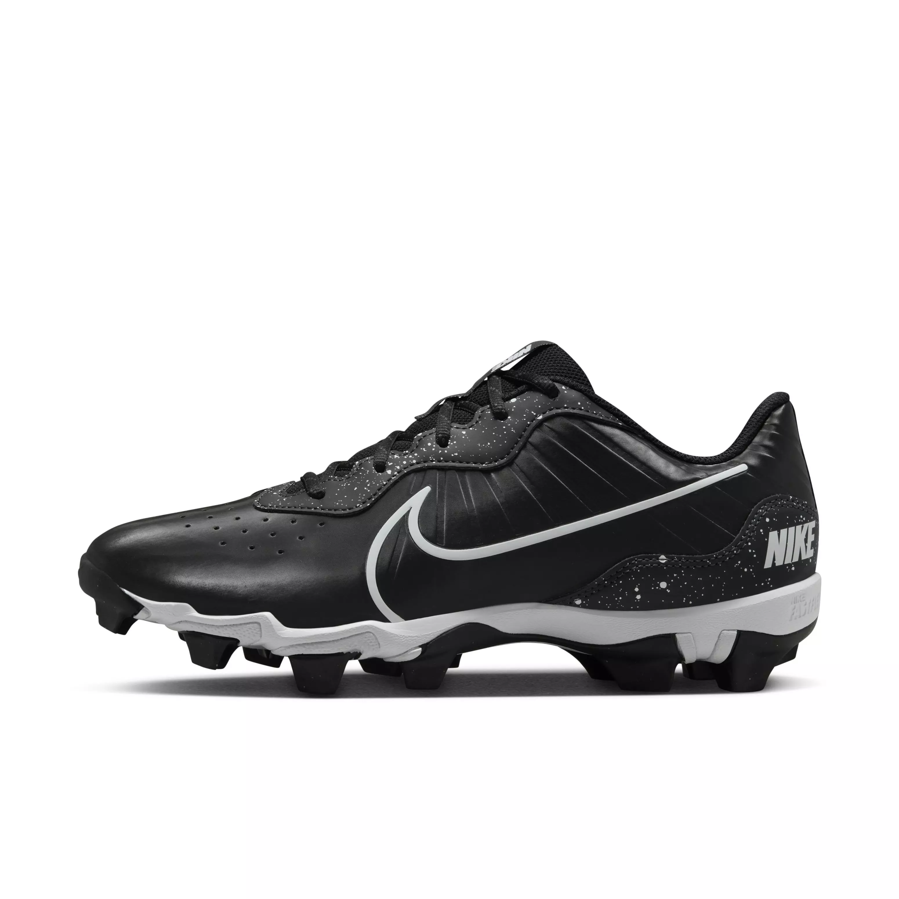 Nike Alpha Huarache 4 Keystone "Black/Dark Smoke Grey/White" Men's Baseball Cleat - BLACK/DK GREY/WHITE