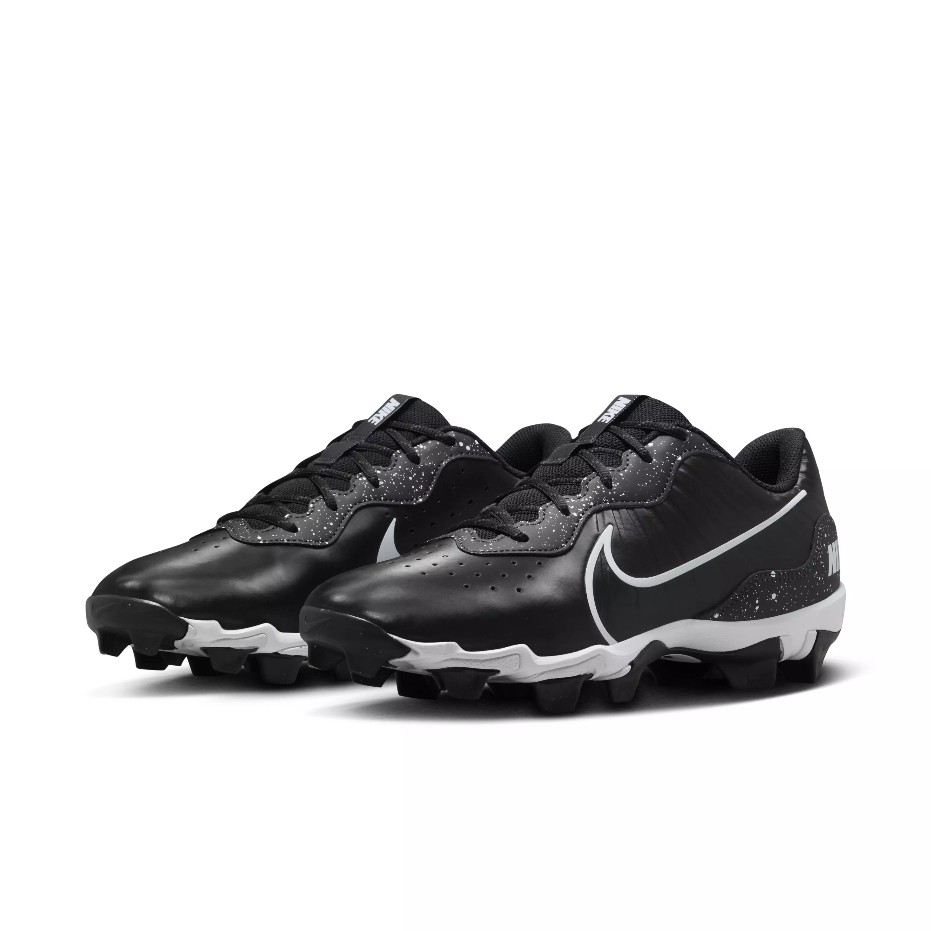 Nike Alpha Huarache 4 Keystone "Black/Dark Smoke Grey/White" Men's Baseball Cleat - BLACK/DK GREY/WHITE