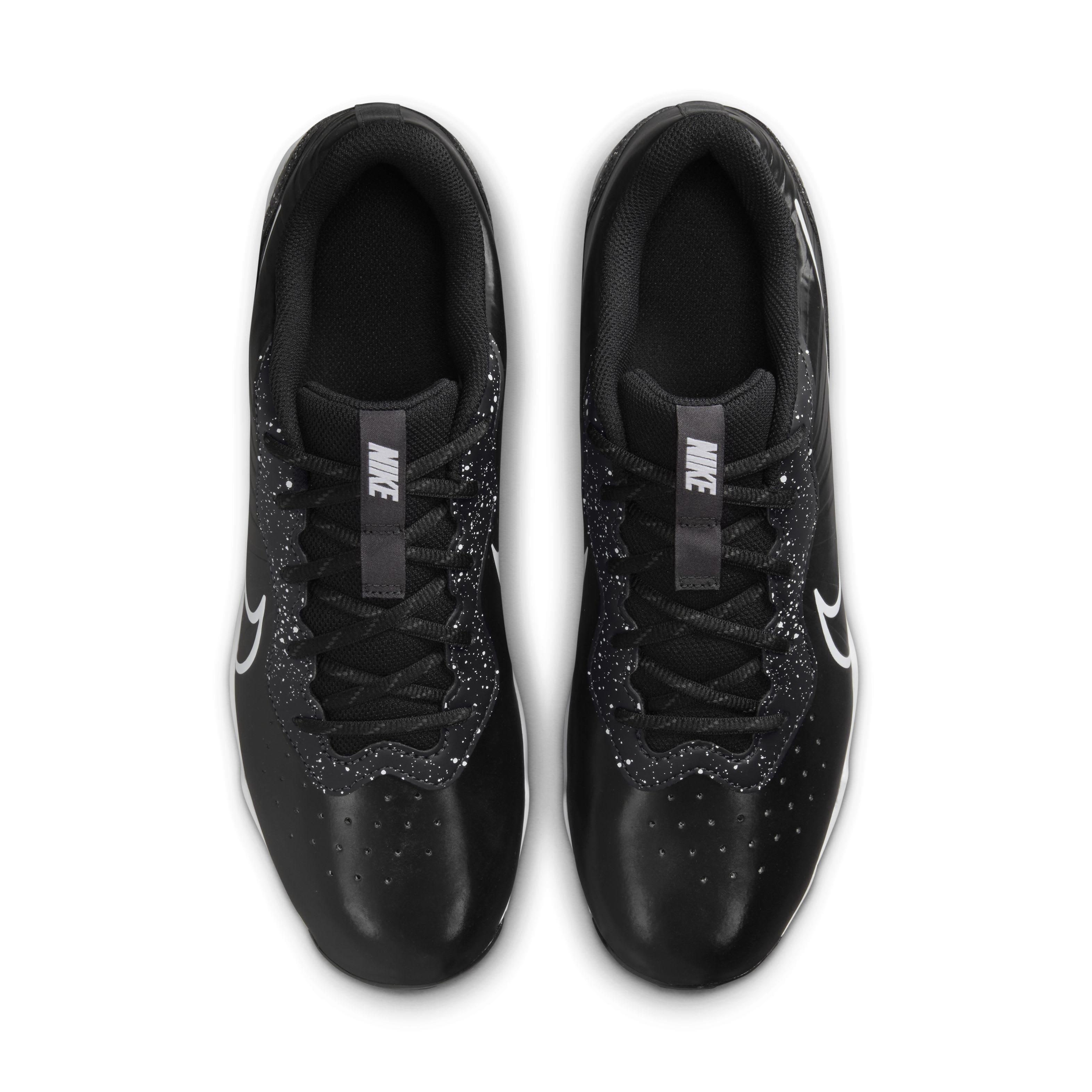 Nike Alpha Huarache 4 Keystone "Black/Dark Smoke Grey/White" Men's Baseball Cleat - BLACK/DK GREY/WHITE Thumbnail View 4