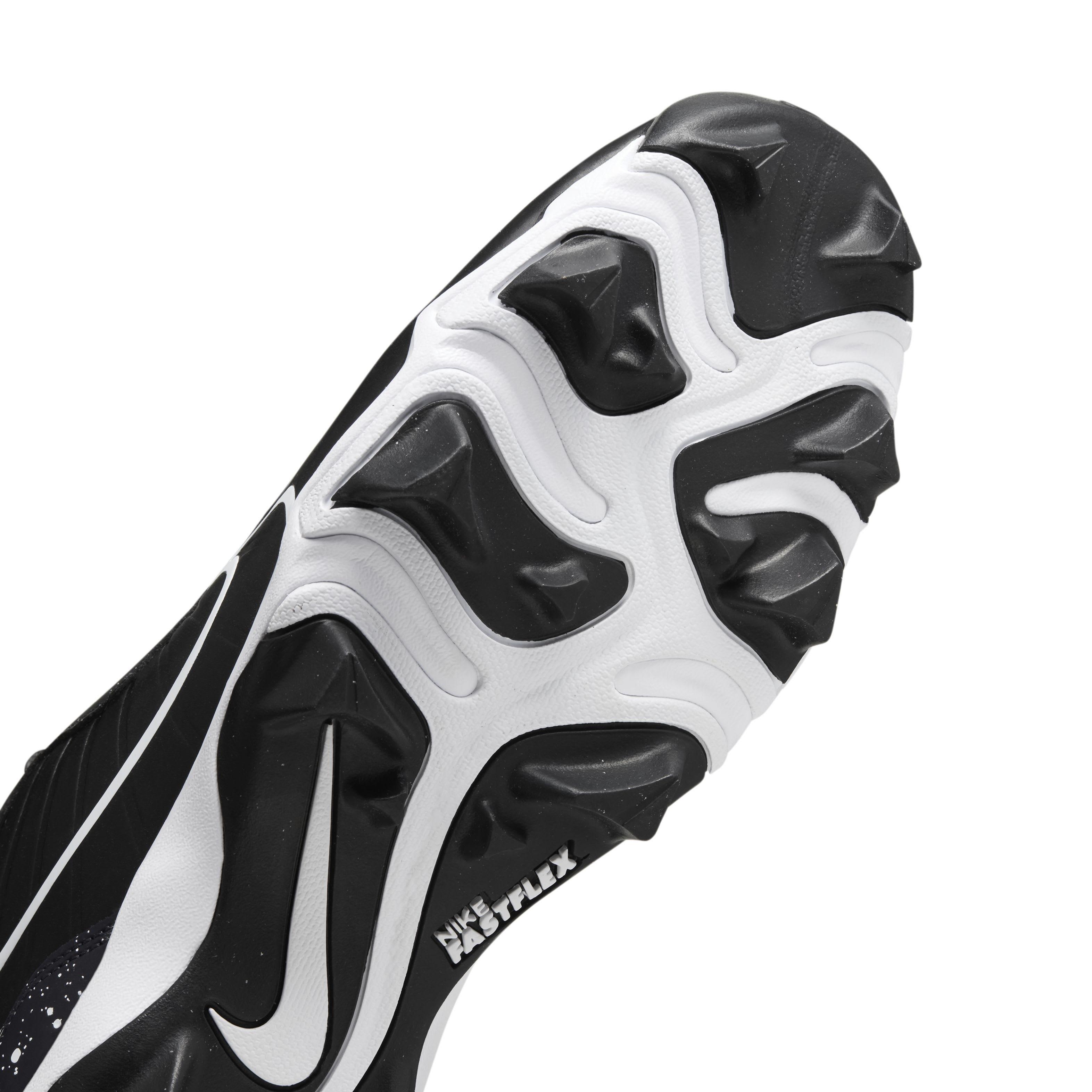 Nike Alpha Huarache 4 Keystone "Black/Dark Smoke Grey/White" Men's Baseball Cleat - BLACK/DK GREY/WHITE Thumbnail View 7