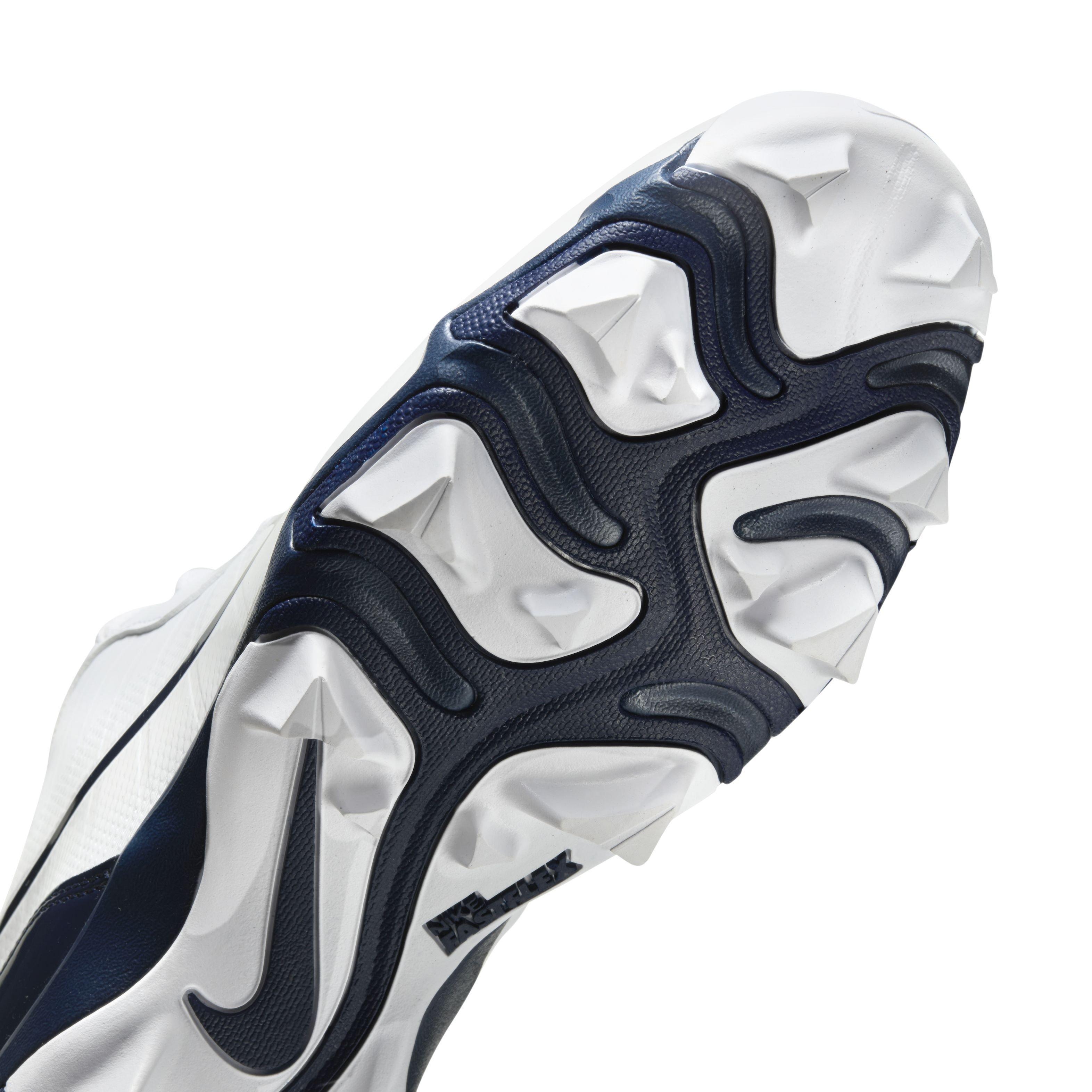Nike Alpha Huarache 4 Keystone "White/Midnight Navy/Pure Platinum" Men's Baseball Cleat - WHITE/NAVY/PLATINUM Thumbnail View 7