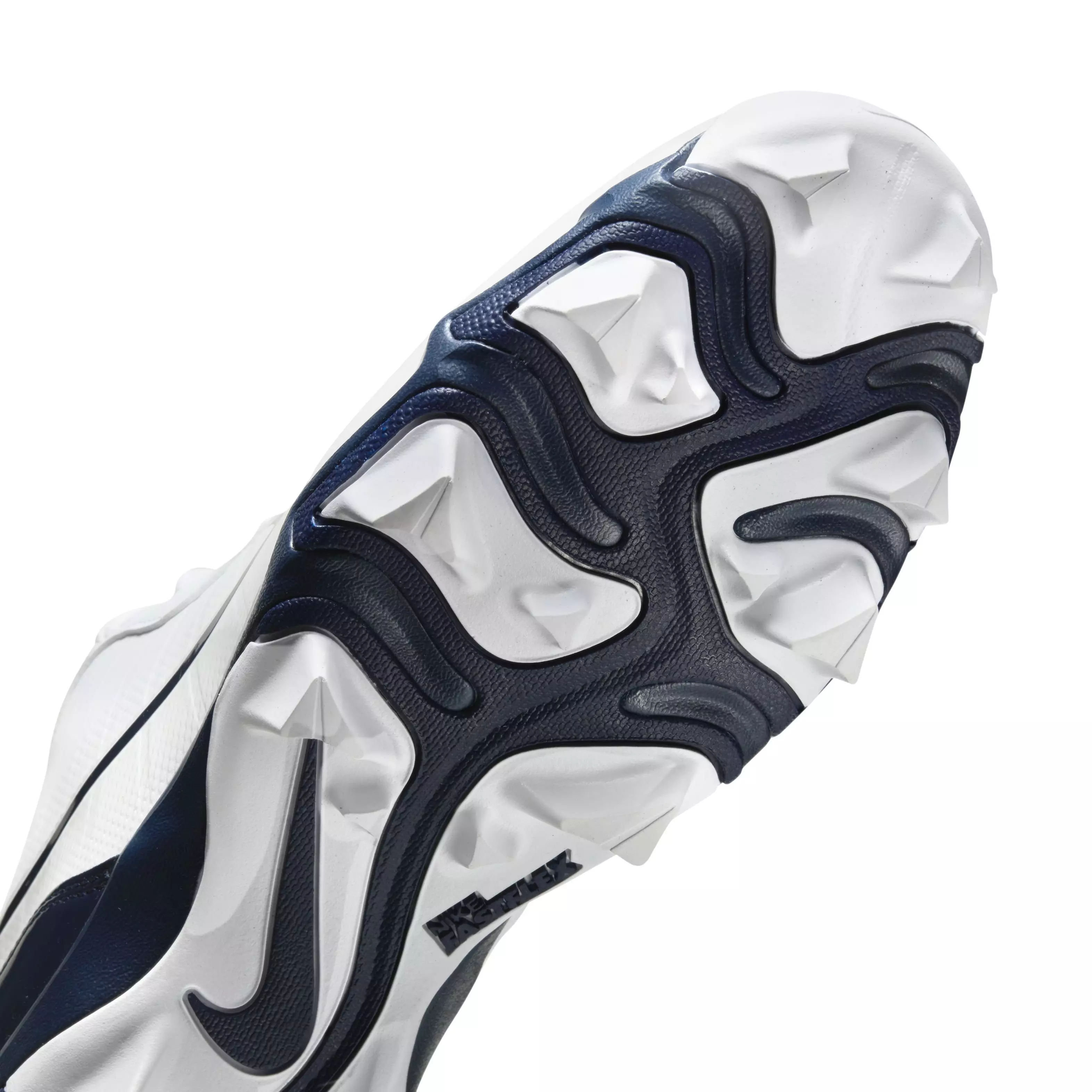 Nike Alpha Huarache 4 Keystone "White/Midnight Navy/Pure Platinum" Men's Baseball Cleat - WHITE/NAVY/PLATINUM