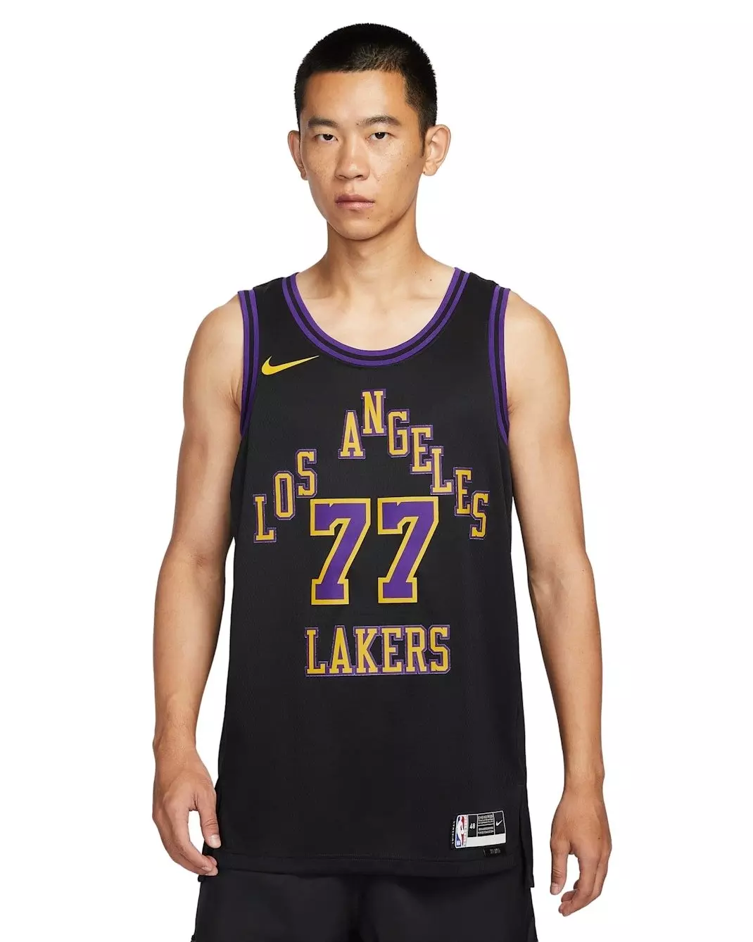Nike Los Angeles Lakers City Edition Dri-FIT NBA Swingman Jersey - Black - BLACK