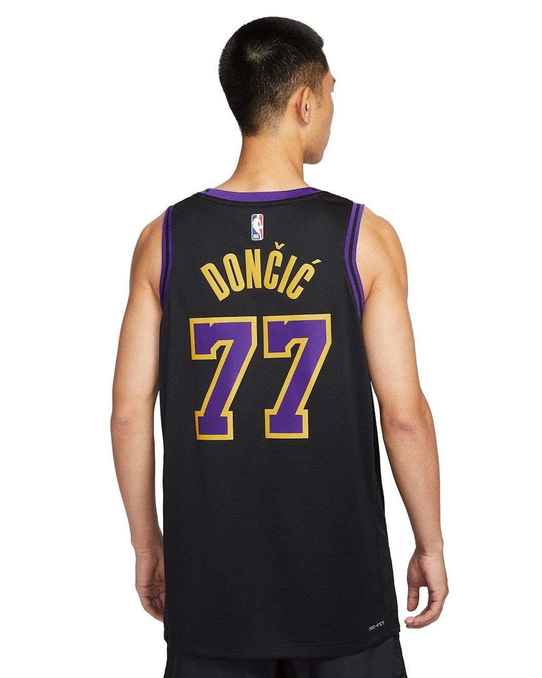 Nike Los Angeles Lakers City Edition Dri-FIT NBA Swingman Jersey - Black - BLACK Thumbnail View 2