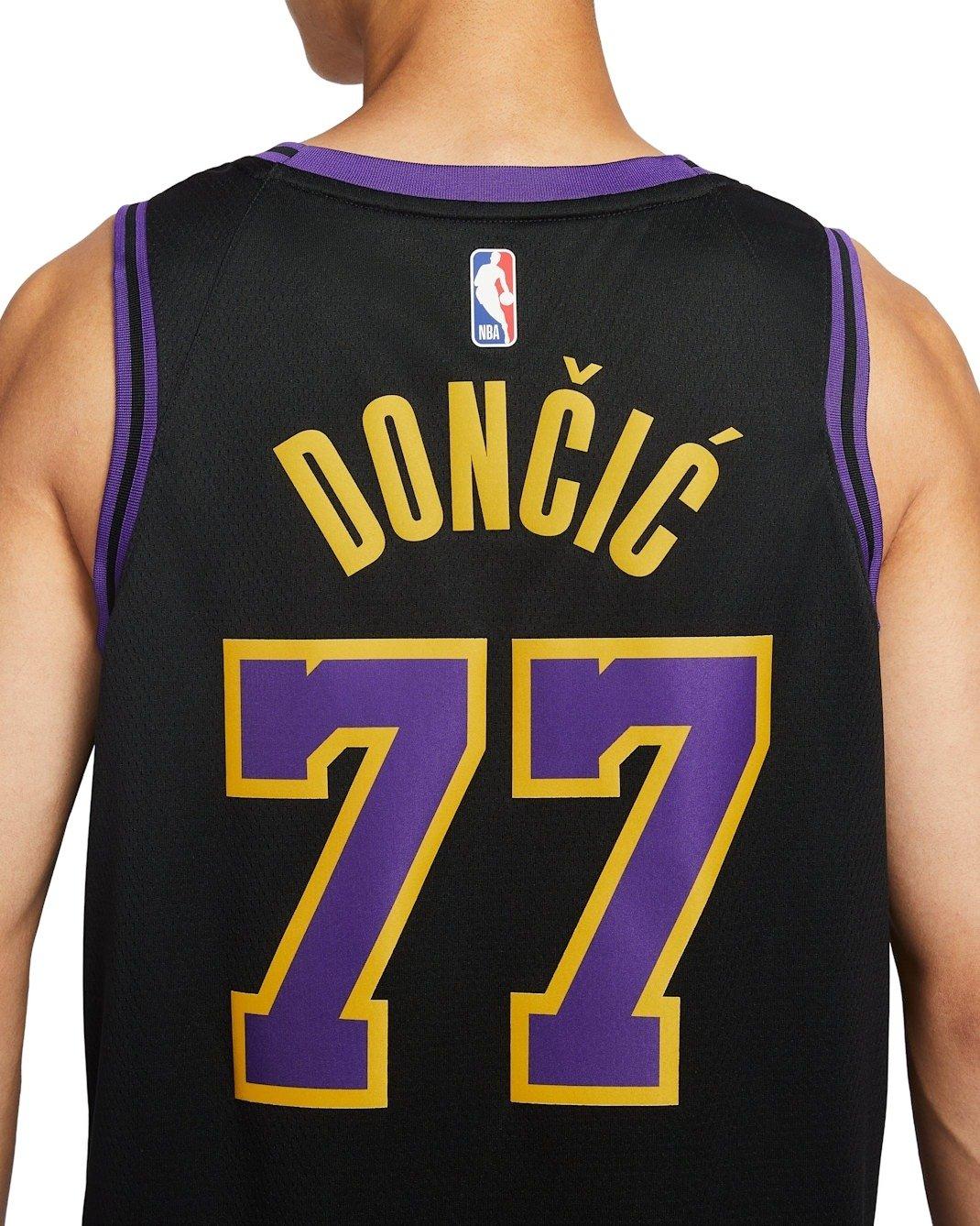 Nike Los Angeles Lakers City Edition Dri-FIT NBA Swingman Jersey - Black - BLACK Thumbnail View 5