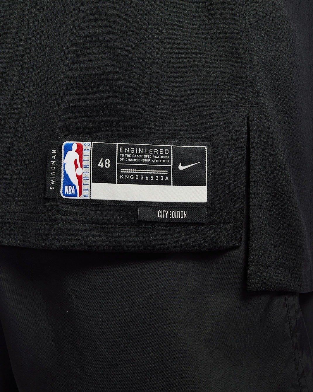Nike Los Angeles Lakers City Edition Dri-FIT NBA Swingman Jersey - Black - BLACK Thumbnail View 6