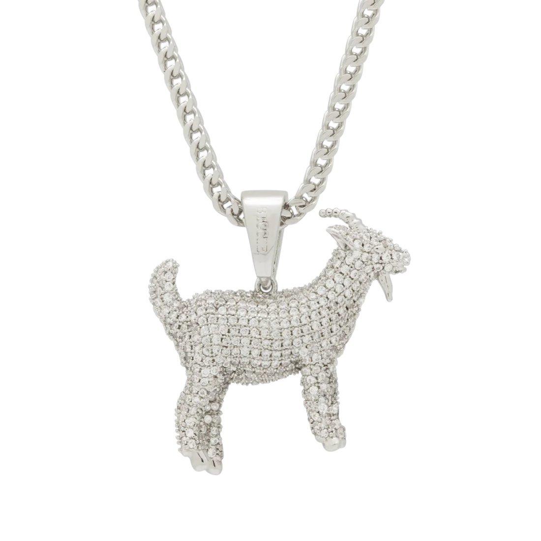 King Ice x Notorious B.I.G.-Goat Necklace - WHITE GOLD
