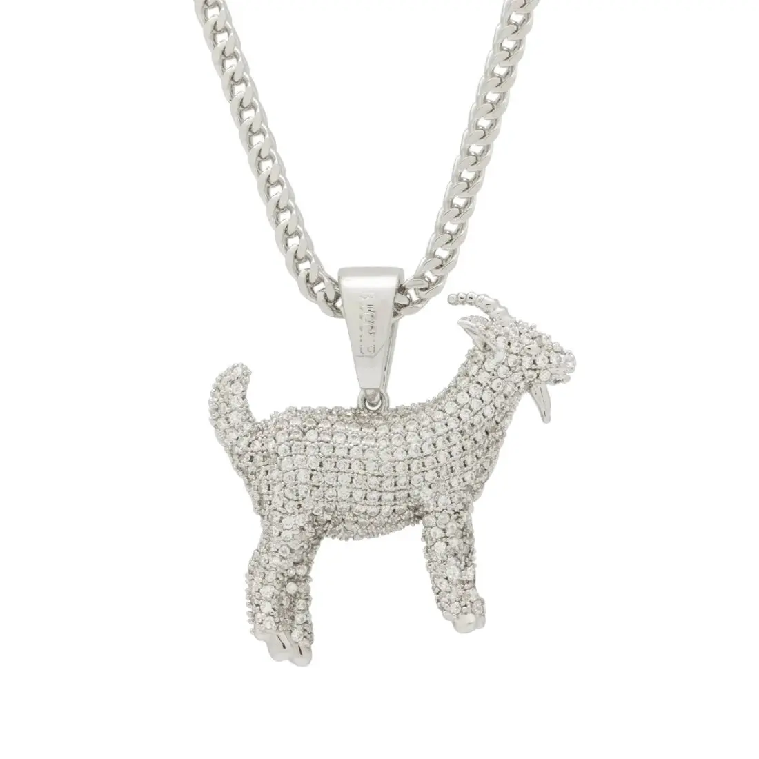 King Ice x Notorious B.I.G.-Goat Necklace - WHITE GOLD
