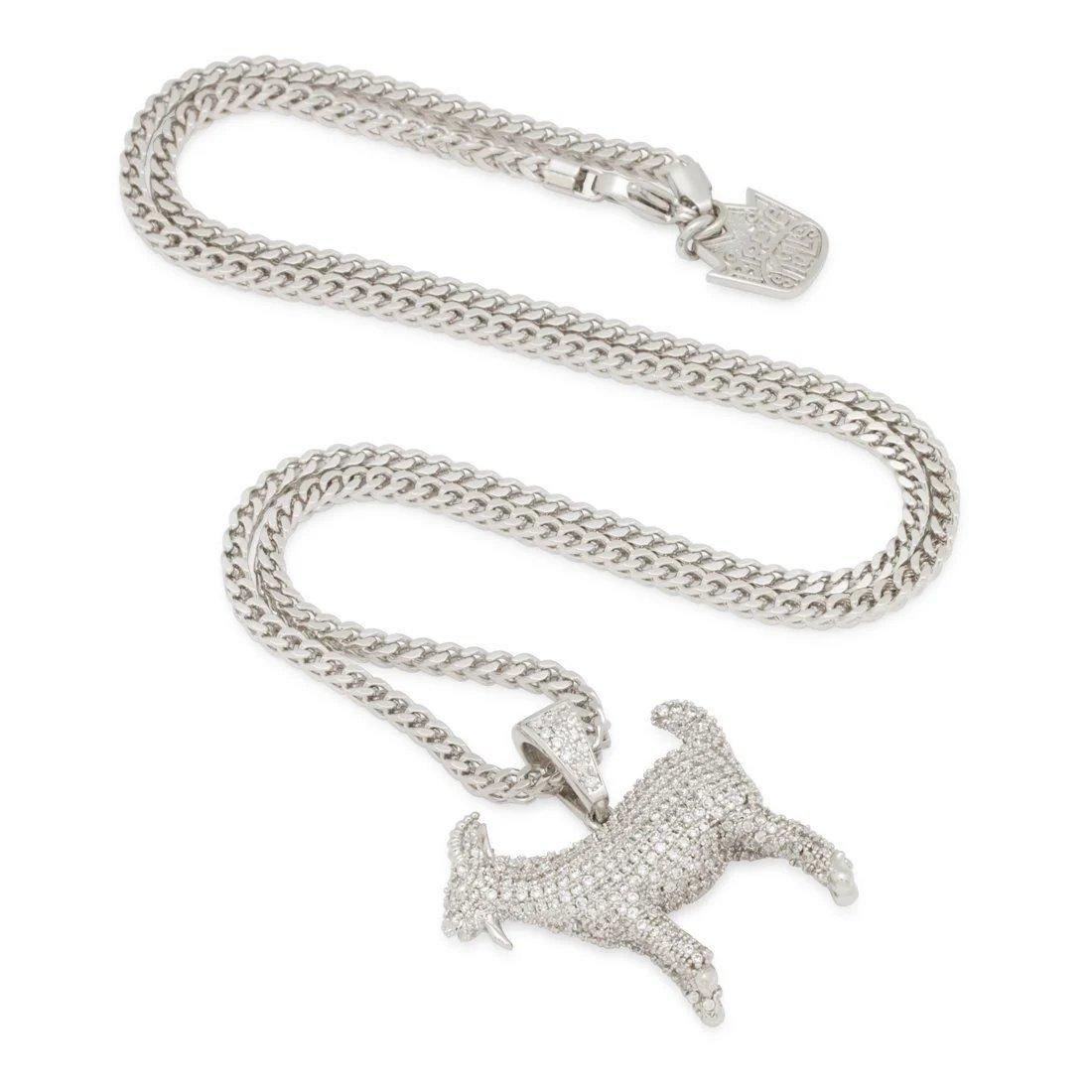 King Ice x Notorious B.I.G.-Goat Necklace - WHITE GOLD