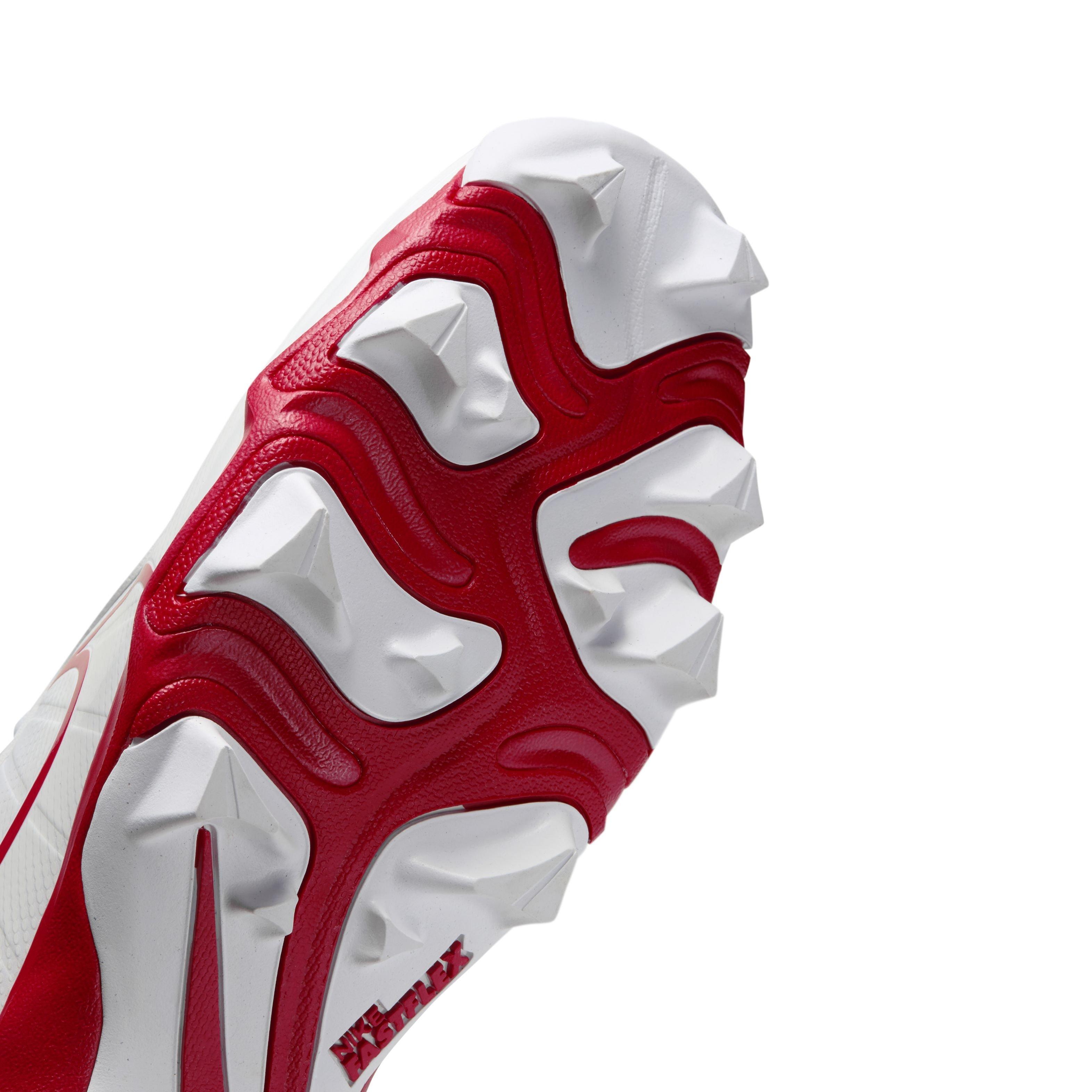 Nike Alpha Huarache 4 Keystone "White/University Red/Pure Platinum" Men's Baseball Cleat - WHITE/RED/PLATINUM Thumbnail View 7