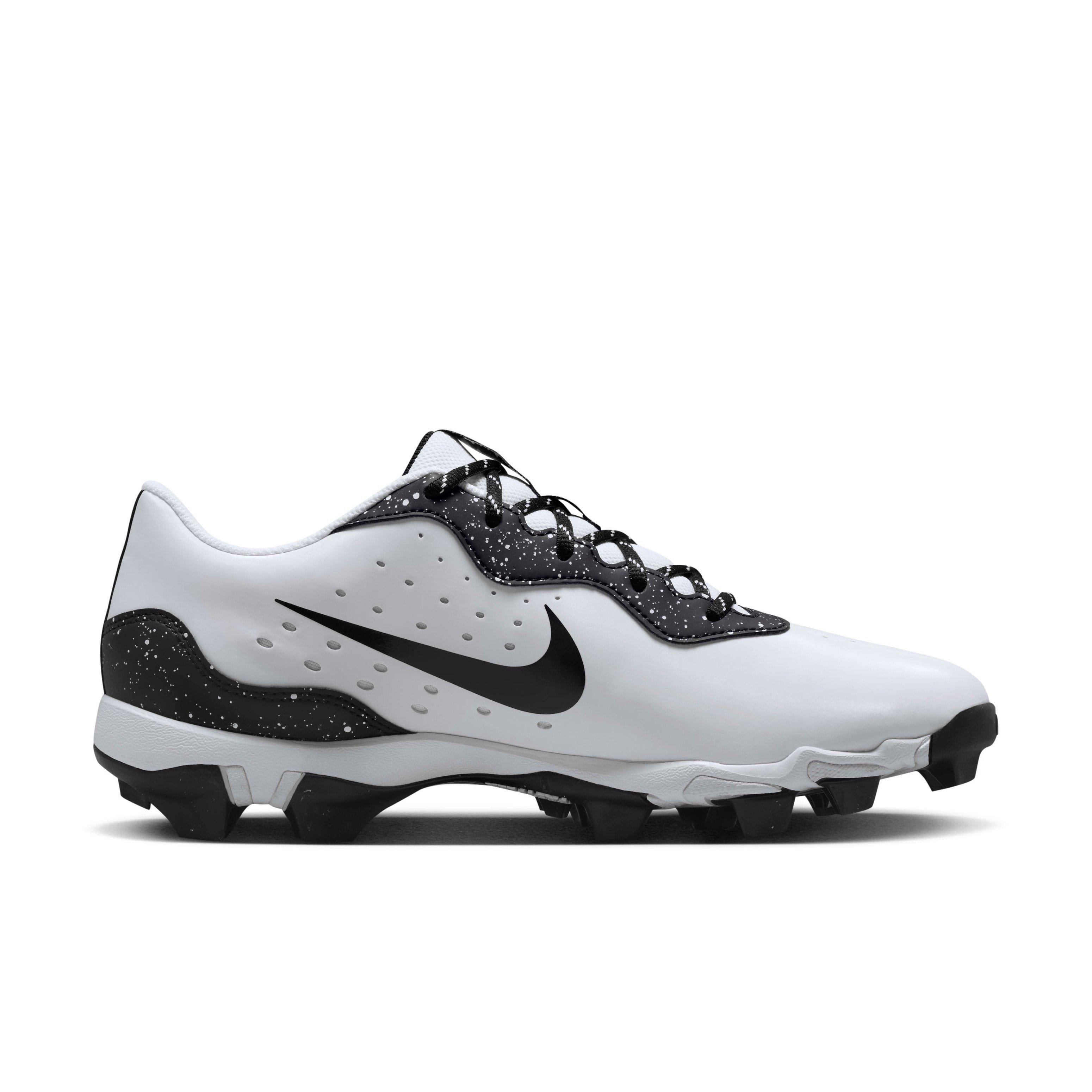 Nike Men's Alpha Huarache 4 Keystone Baseball Cleat - White/Black