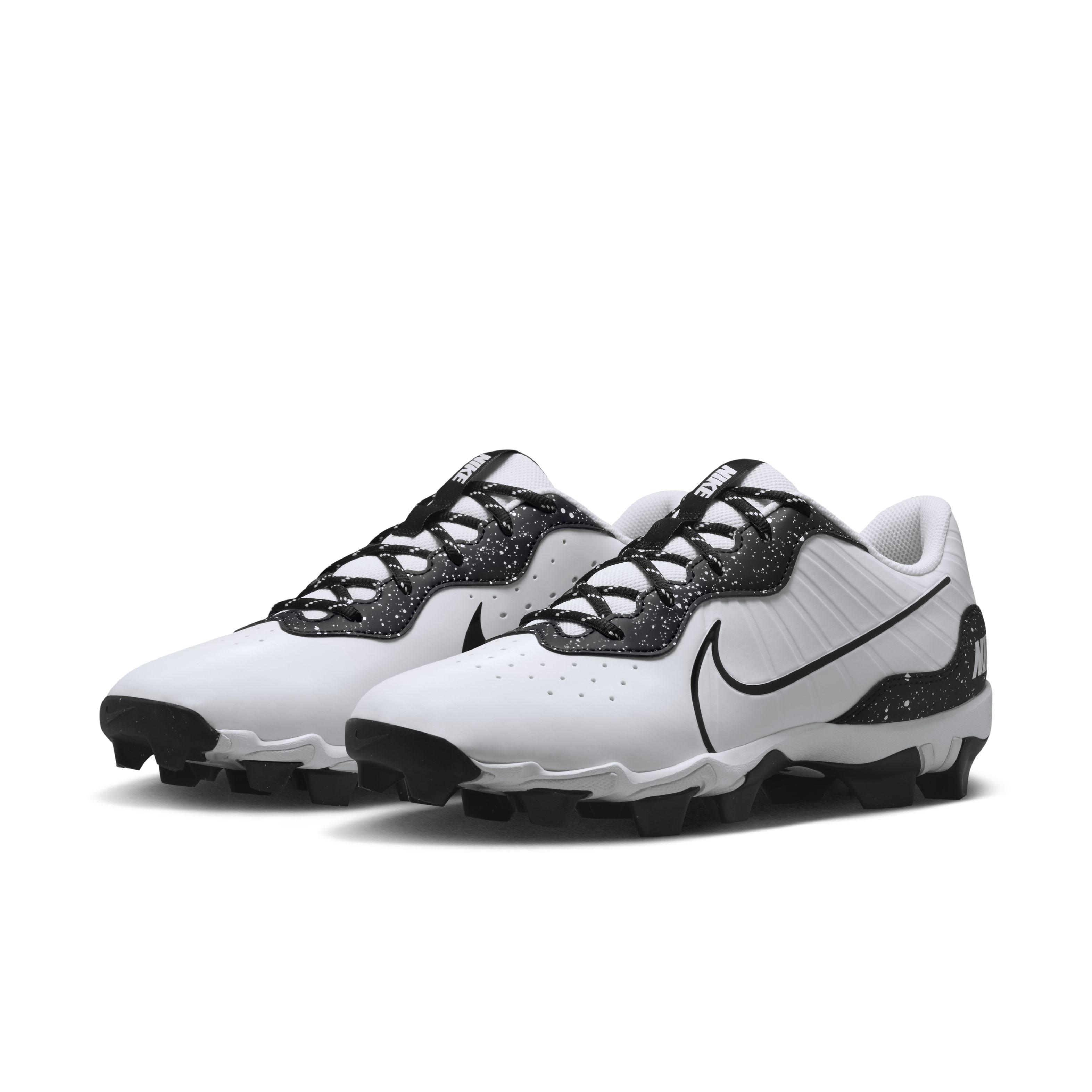 Nike Alpha Huarache 4 Keystone "White/Black" Men's Baseball Cleat - WHITE/BLACK Thumbnail View 3