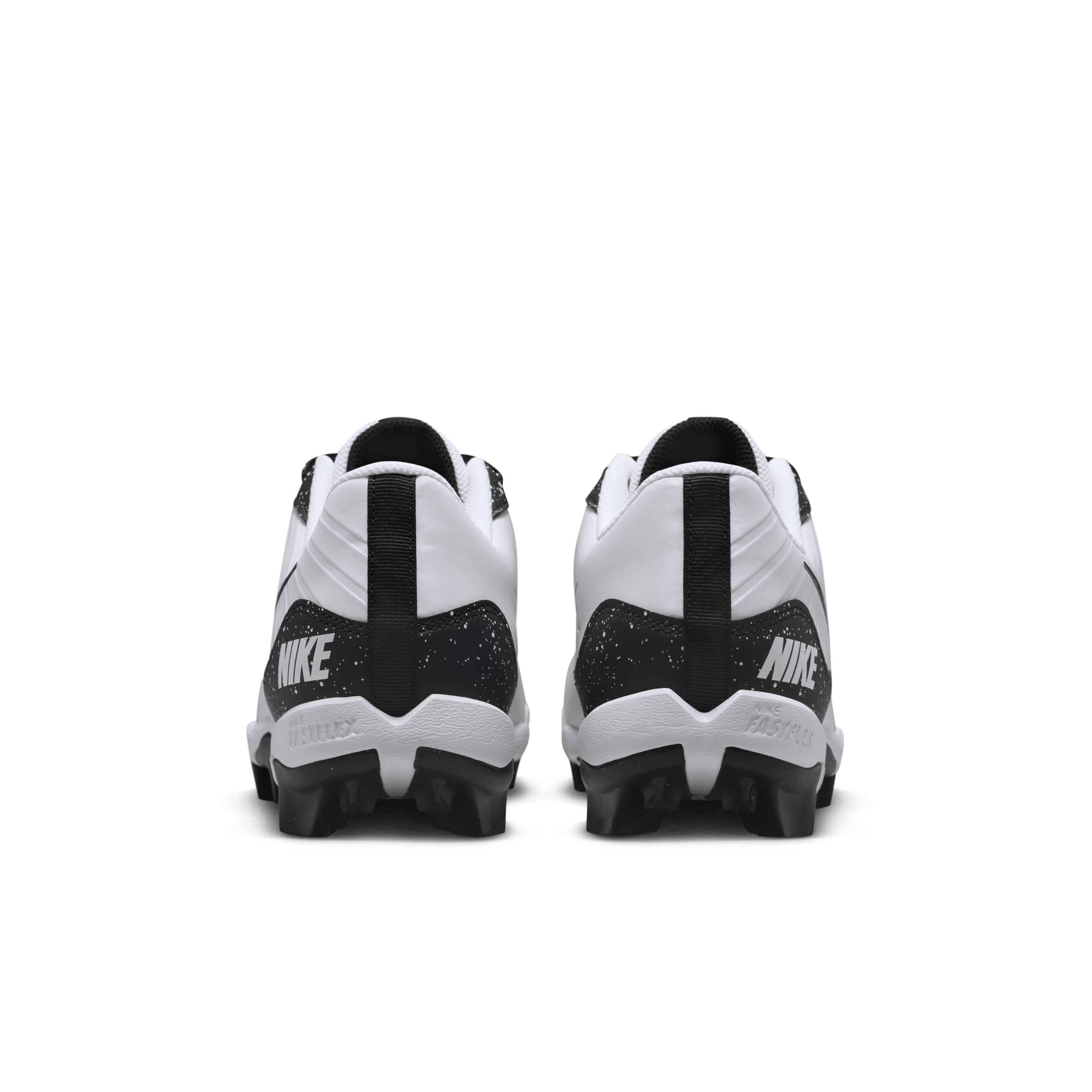 Nike Alpha Huarache 4 Keystone "White/Black" Men's Baseball Cleat - WHITE/BLACK Thumbnail View 5