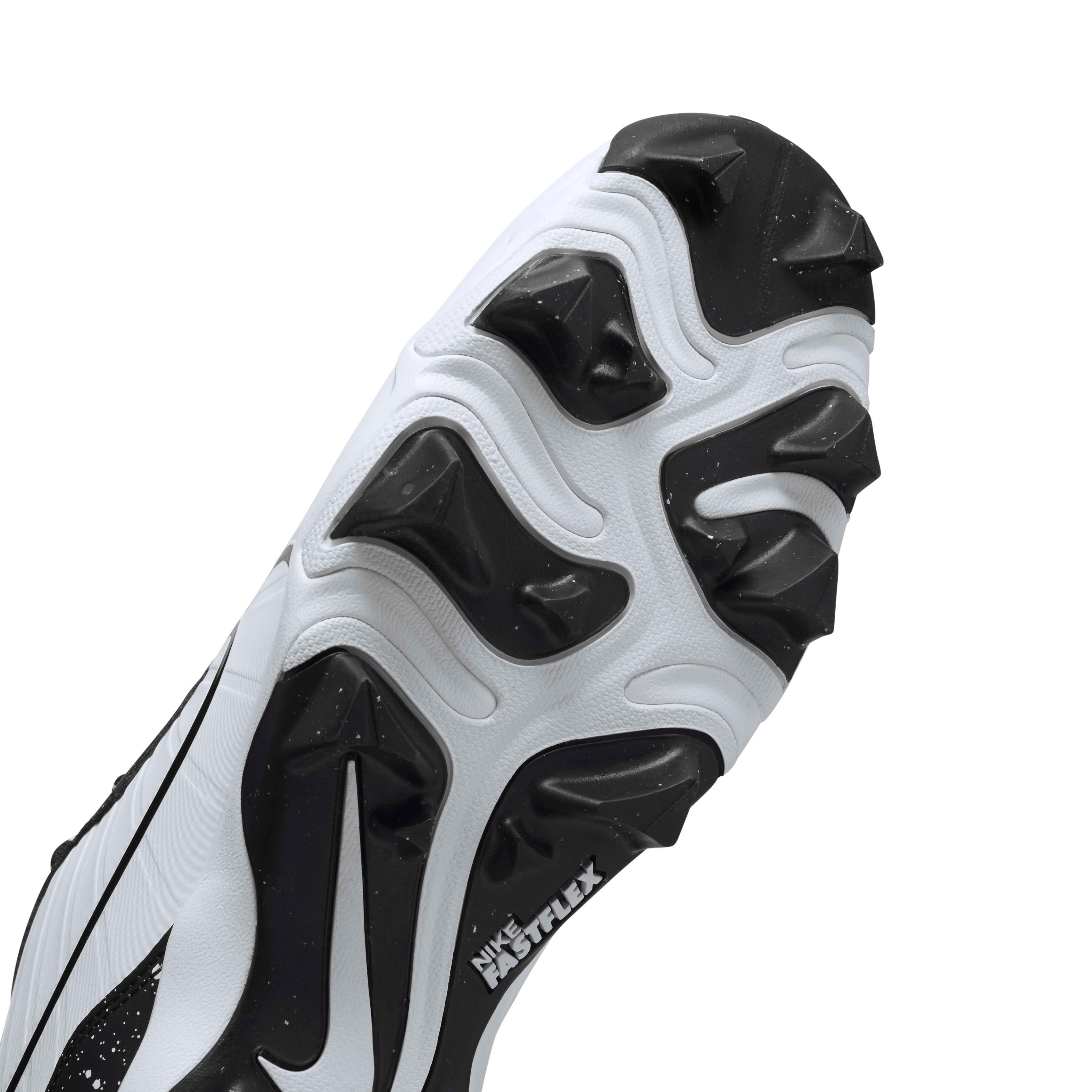 Nike Alpha Huarache 4 Keystone "White/Black" Men's Baseball Cleat - WHITE/BLACK Thumbnail View 7