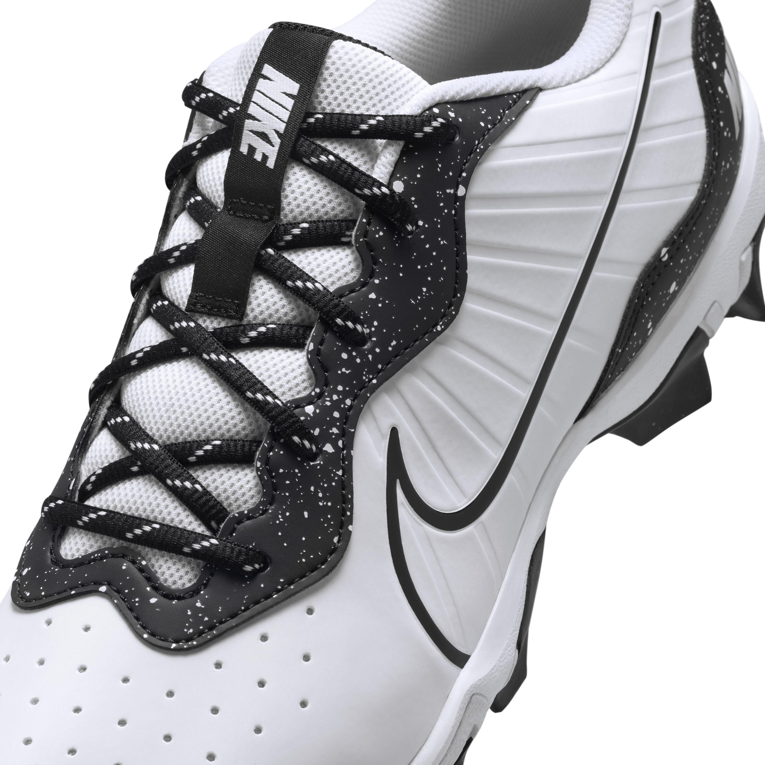 Nike Alpha Huarache 4 Keystone "White/Black" Men's Baseball Cleat - WHITE/BLACK Thumbnail View 8