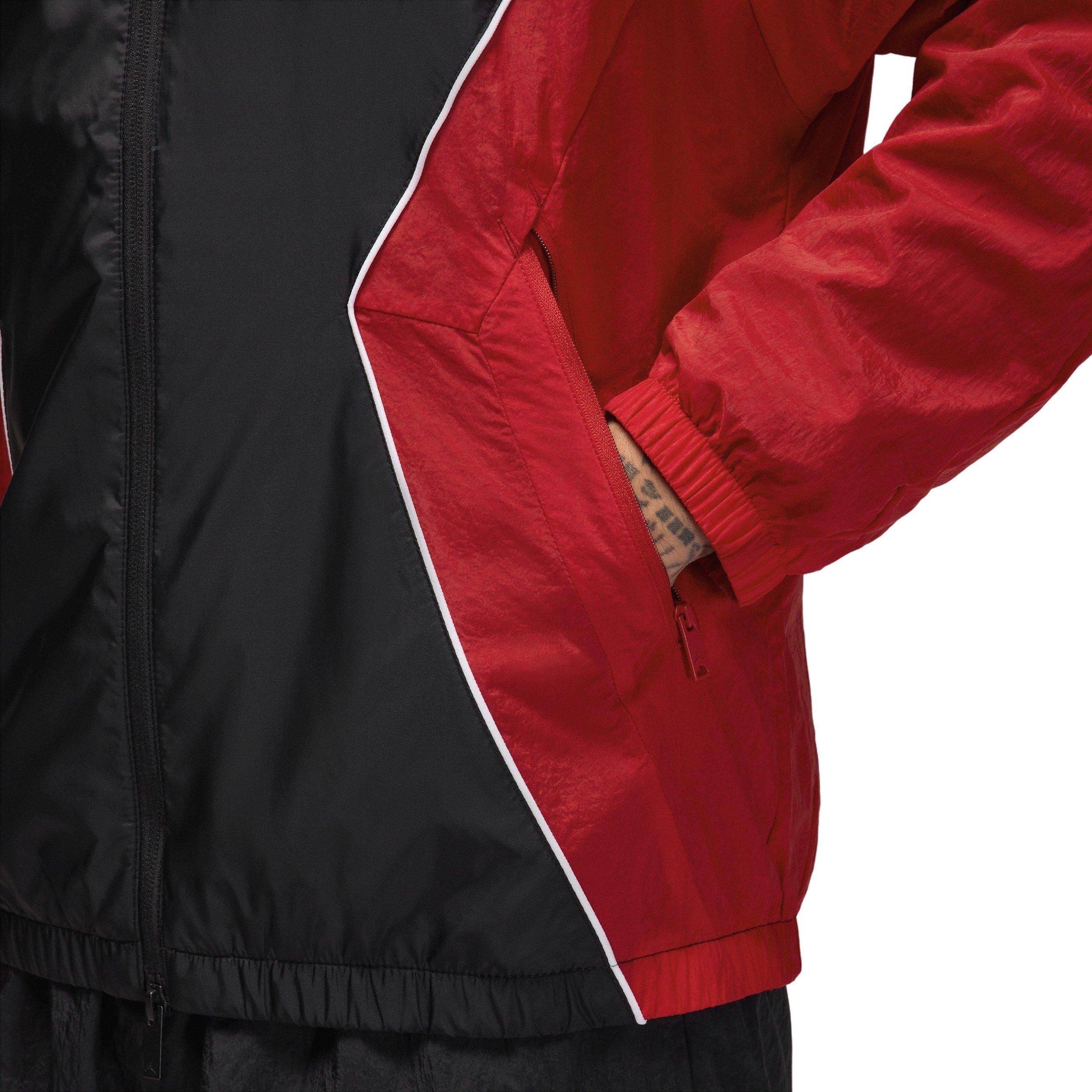 Jordan Men's Brooklyn Hooded Draft Jacket - Black/Red - BLACK/GOLD/CRIMSON Thumbnail View 6