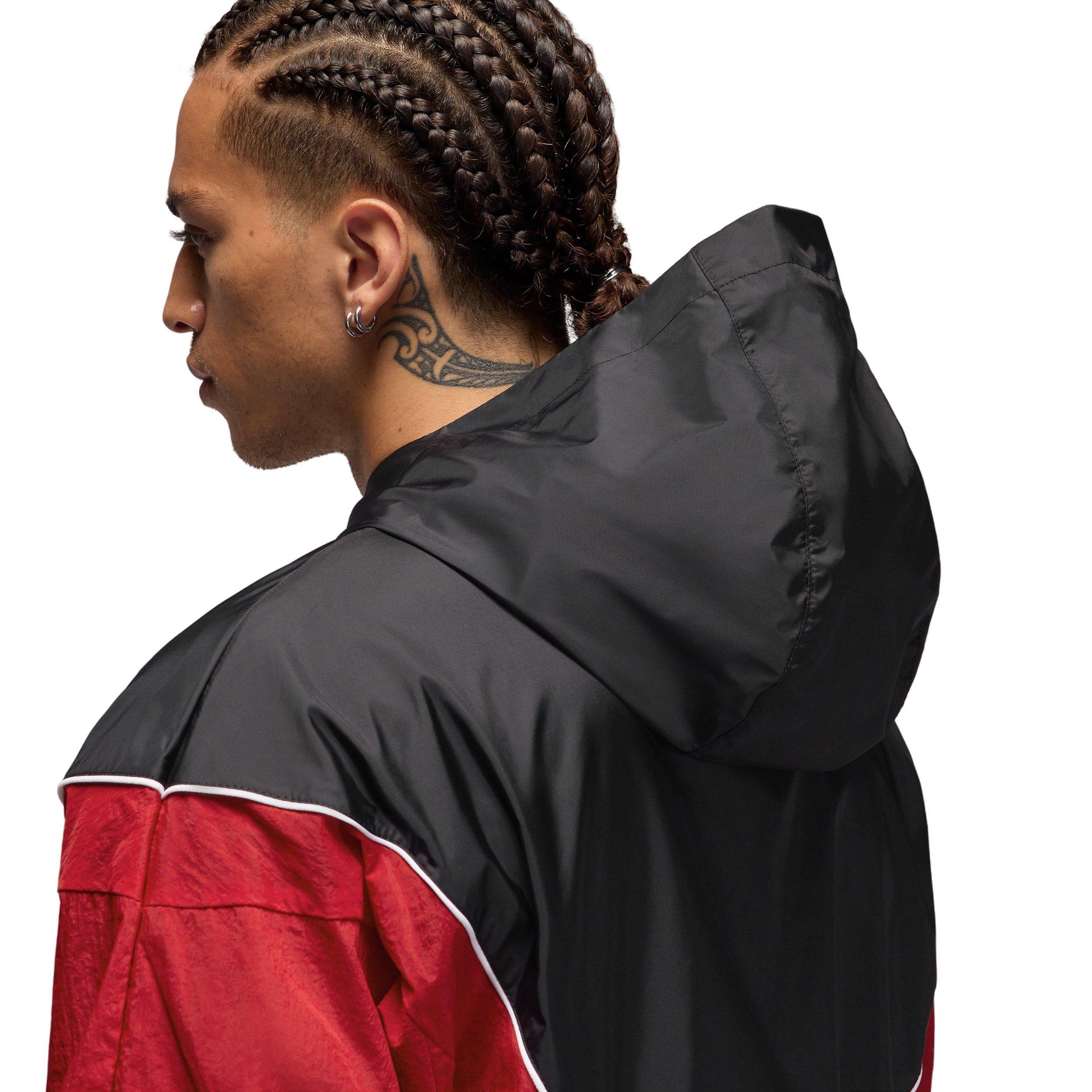 Jordan Men's Brooklyn Hooded Draft Jacket - Black/Red - BLACK/GOLD/CRIMSON Thumbnail View 7