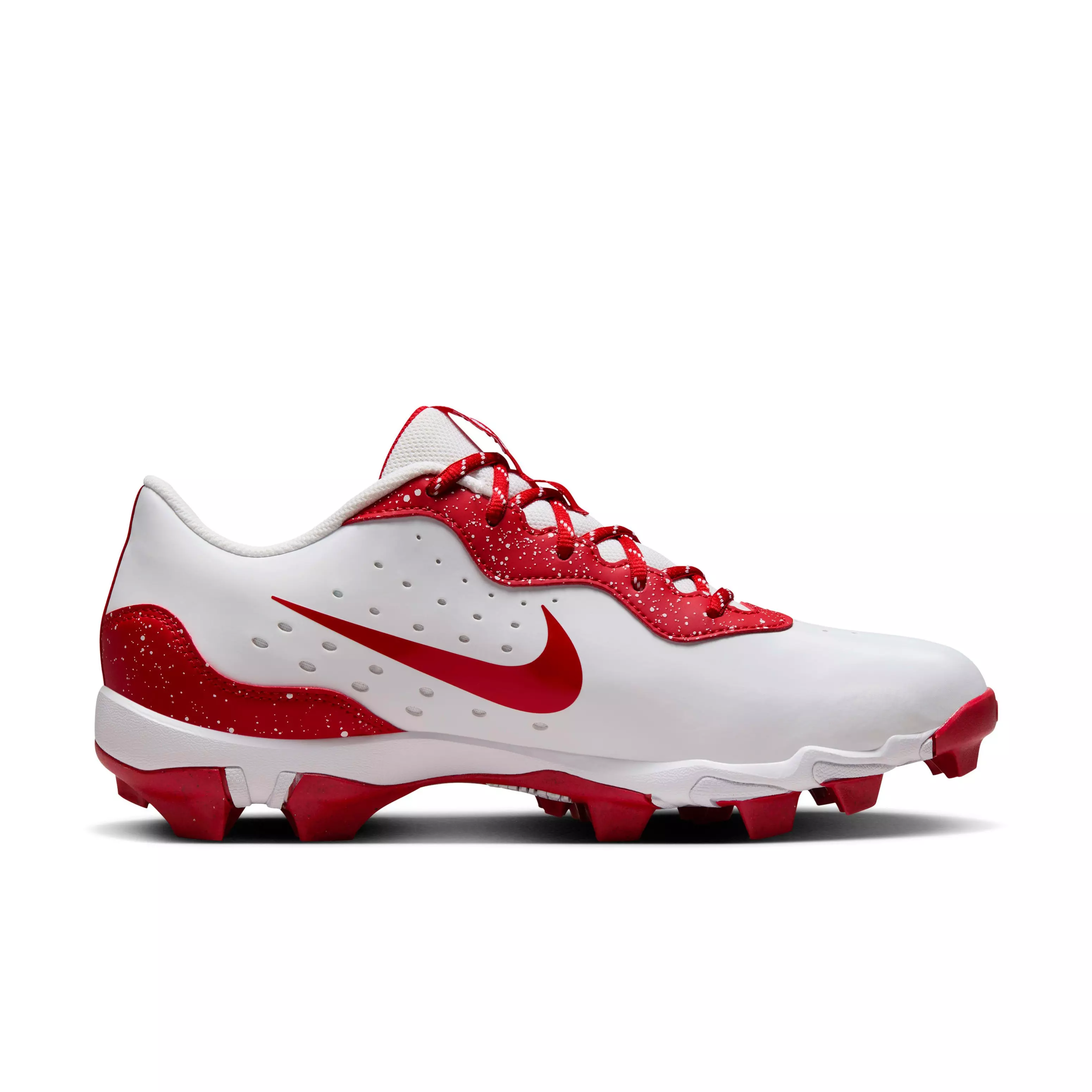 Nike Alpha Huarache 4 Keystone "White/University Red" Men's Baseball Cleat - WHITE/RED