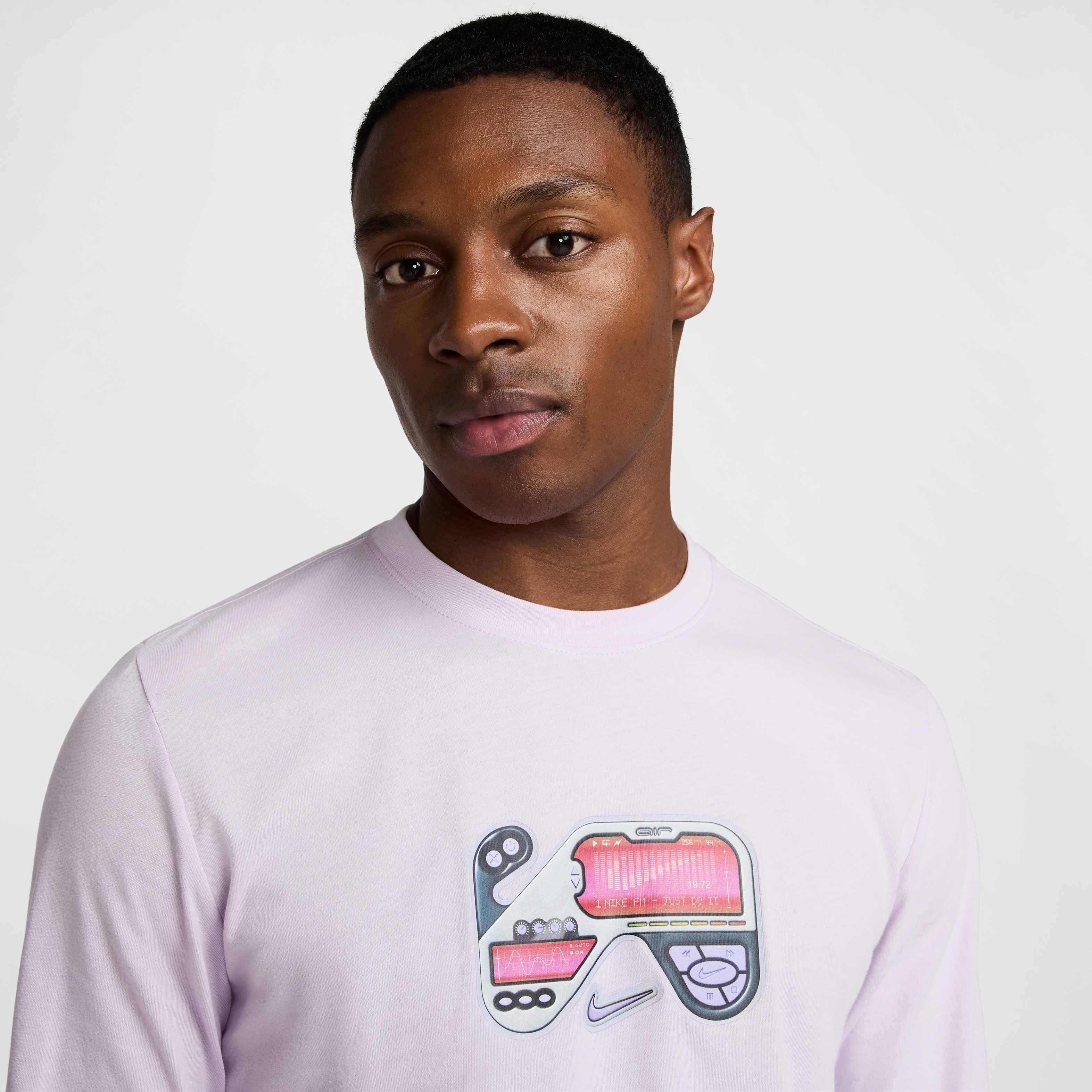 Nike Unisex Sportswear Long-Sleeve OC Mixtape T-Shirt -Purple - PURPLE Thumbnail View 3