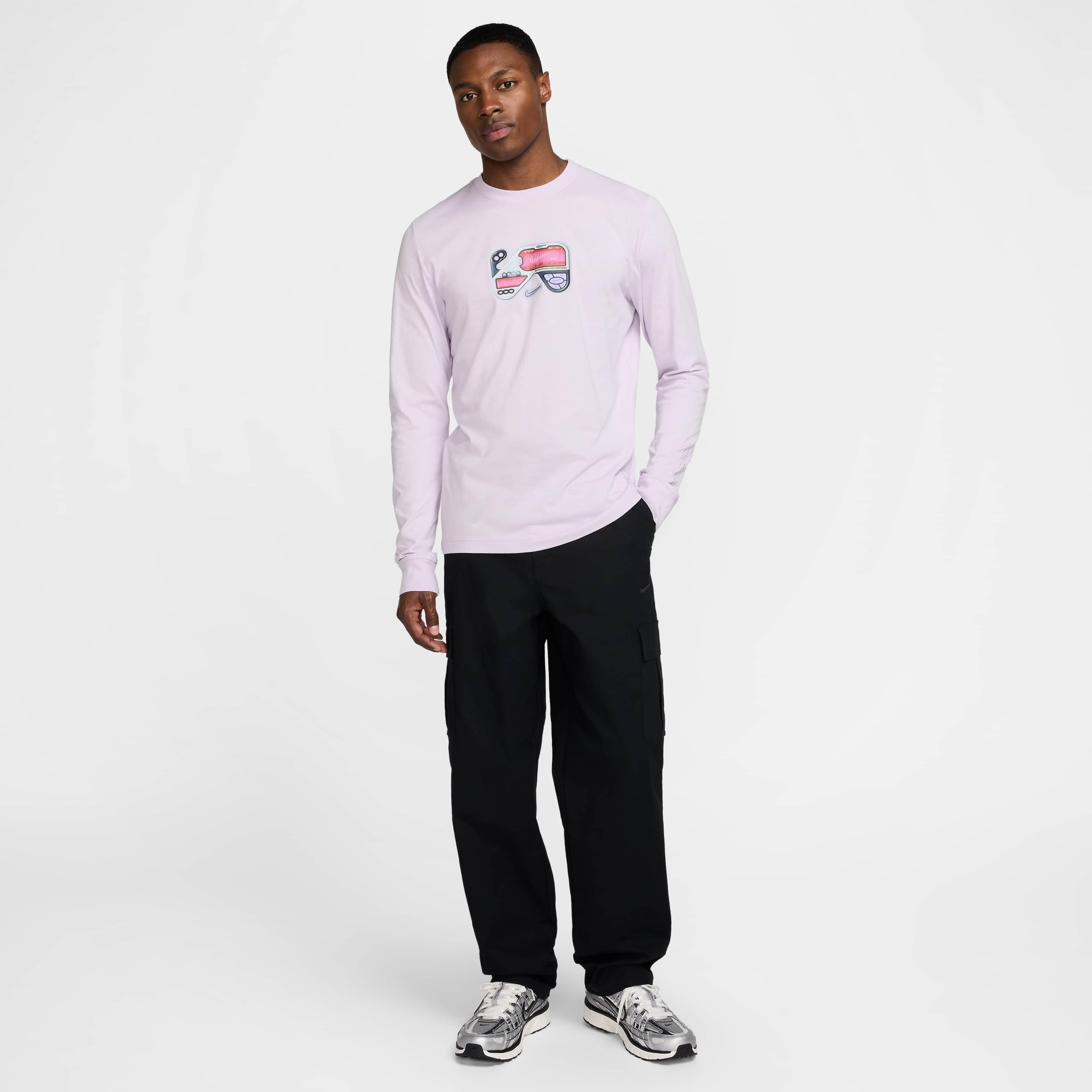 Nike Unisex Sportswear Long-Sleeve OC Mixtape T-Shirt - Purple - PURPLE Thumbnail View 6