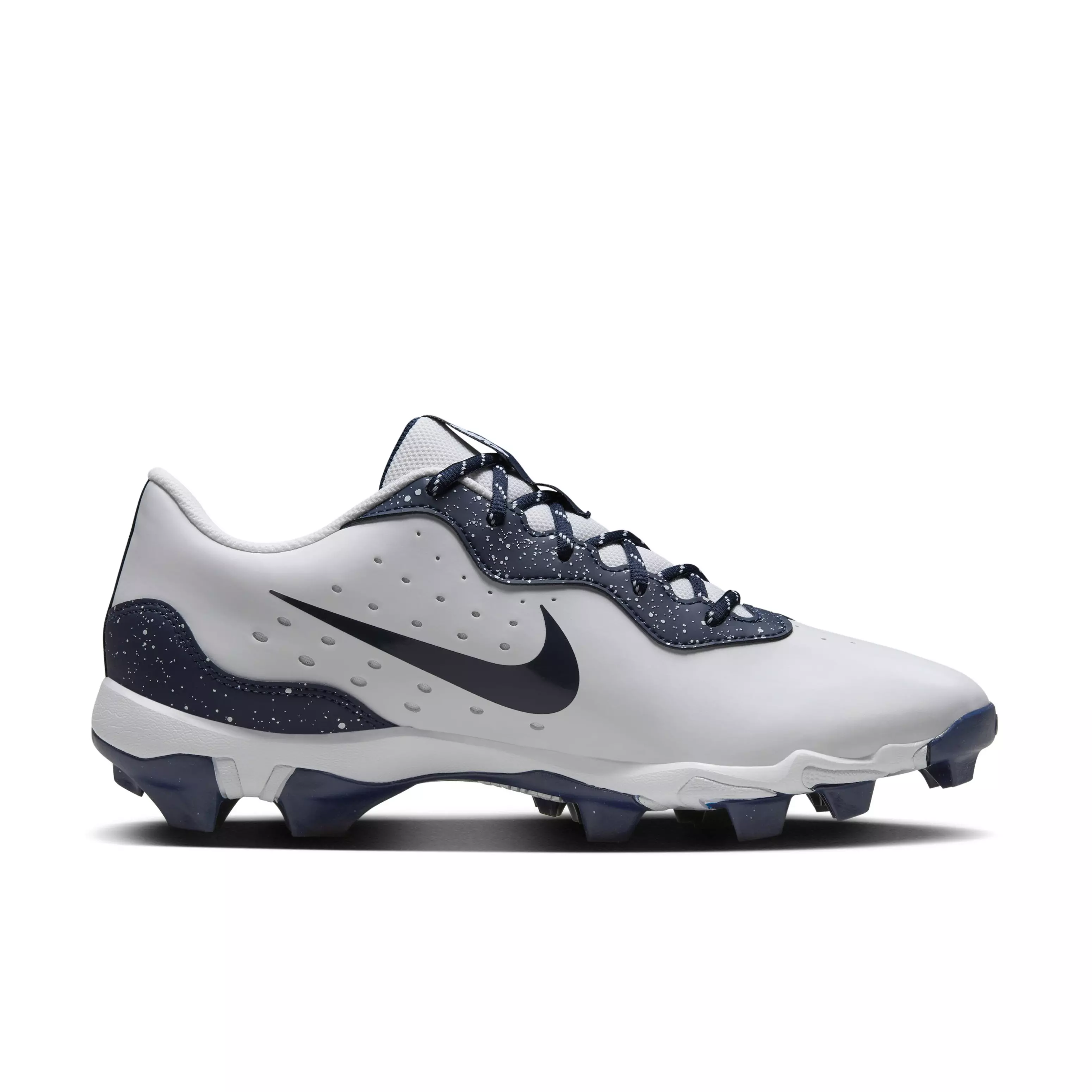 Nike Alpha Huarache 4 Keystone "White/Midnight Navy" Men's Baseball Cleat - WHITE/NAVY